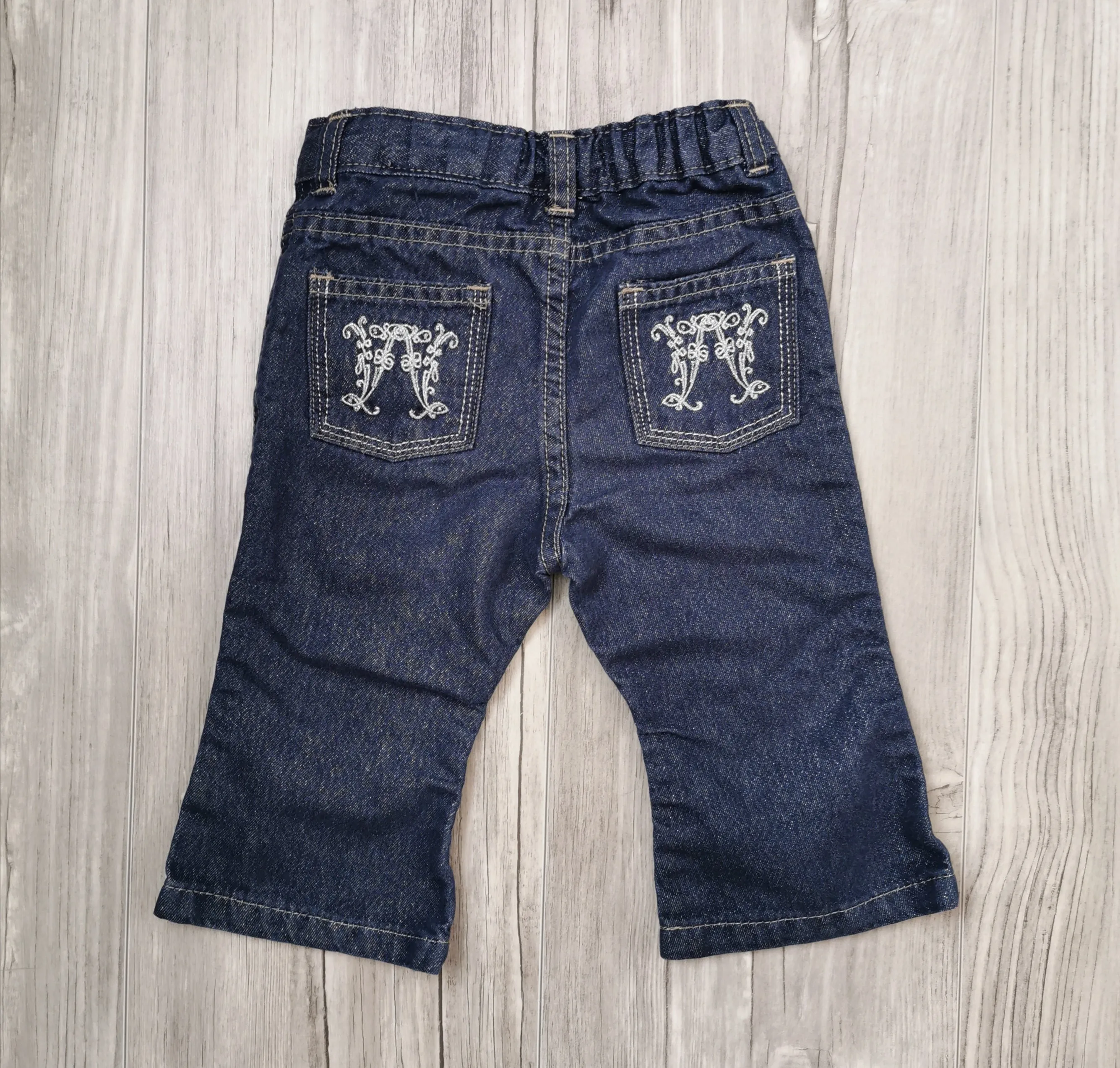 BABY GIRL SIZE 12 MONTHS - WRANGLER, Soft & Cozy, Bootcut Jeans EUC B46