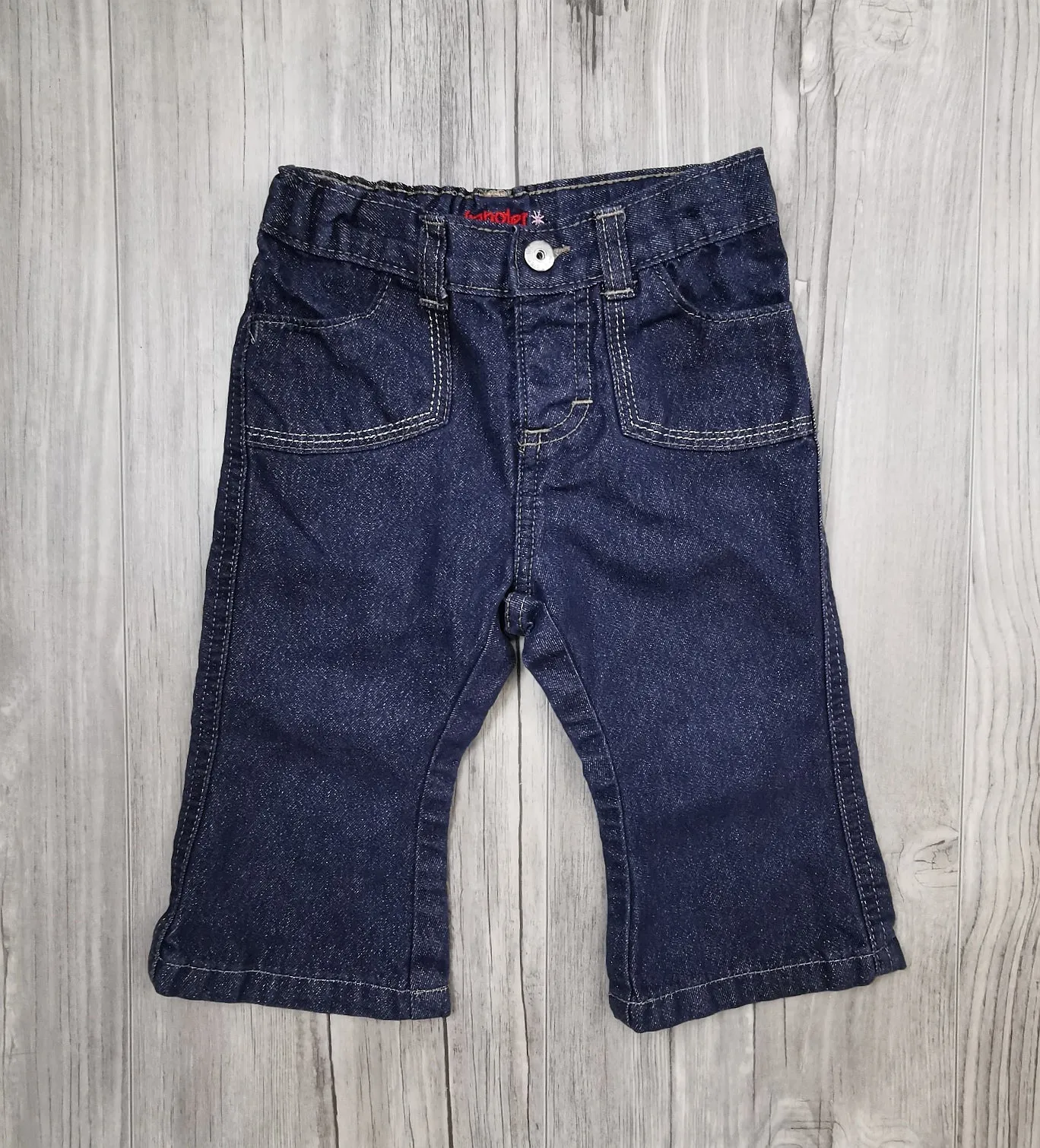 BABY GIRL SIZE 12 MONTHS - WRANGLER, Soft & Cozy, Bootcut Jeans EUC B46