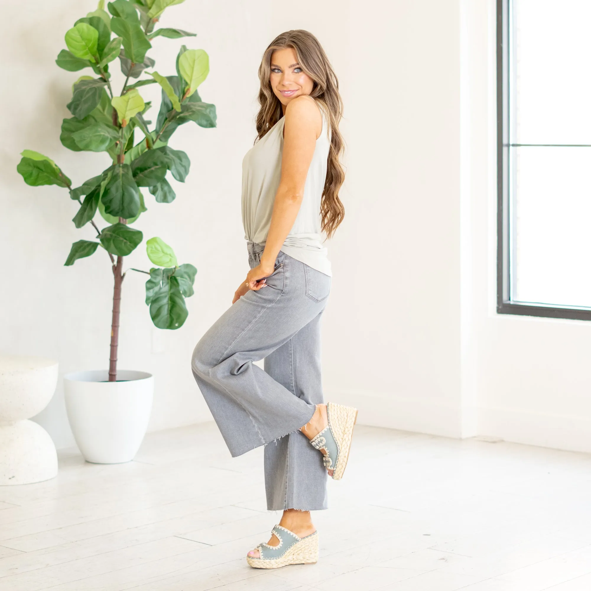 Bada High Rise Cropped Palazzo Fit