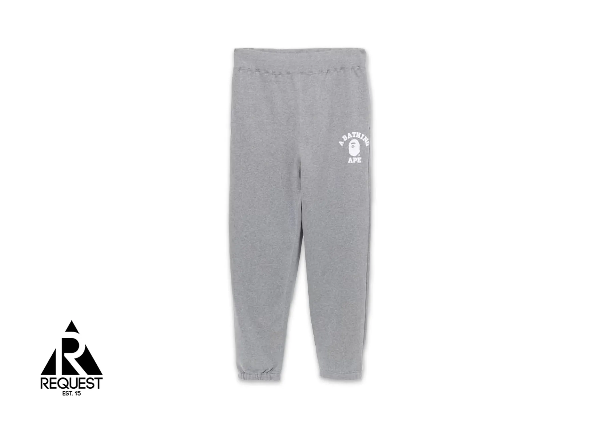 BAPE College Wide Fit Sweatpants "Grey"