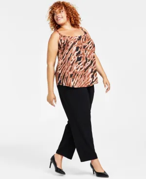 Bar III Plus Size Animal-Print Scoop-Neck Camisole 10852547