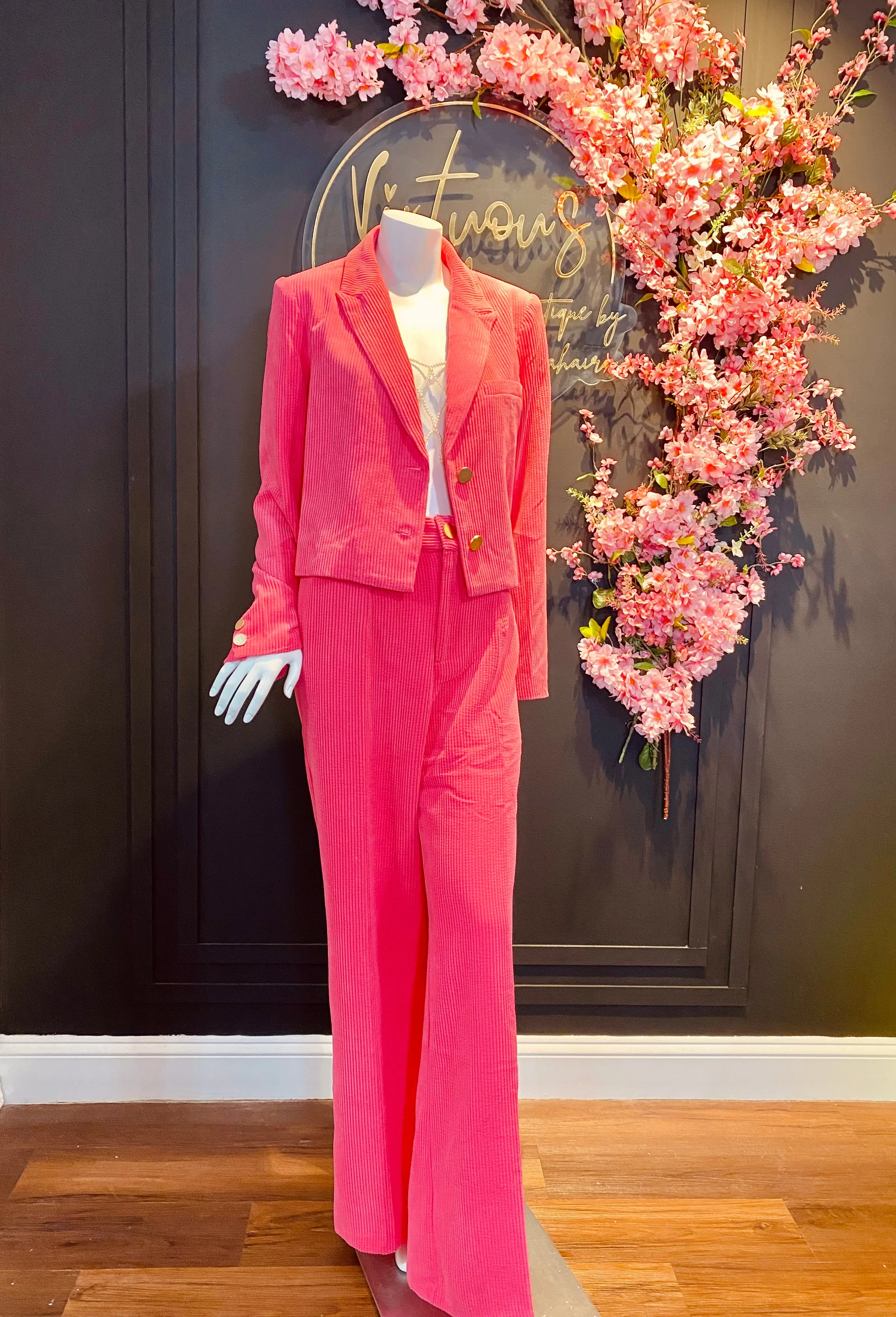 Barbie pink corduroy pants