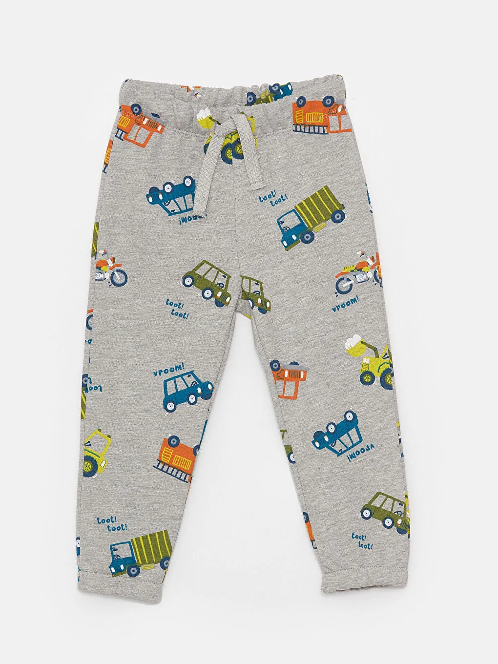 Basic Baby Boy Tracksuit Bottom With Elastic Waist, Pack Of 2