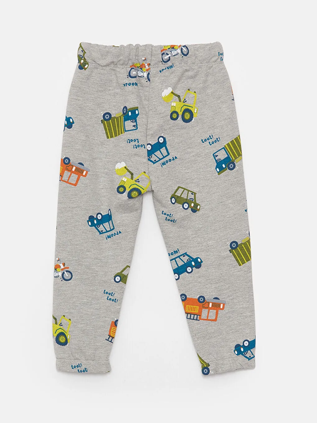Basic Baby Boy Tracksuit Bottom With Elastic Waist, Pack Of 2