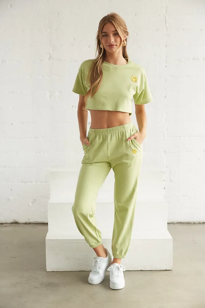 Be Happy Crop Tee