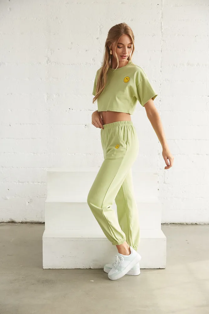 Be Happy Crop Tee