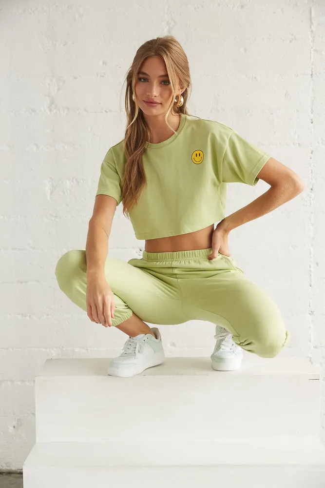 Be Happy Crop Tee