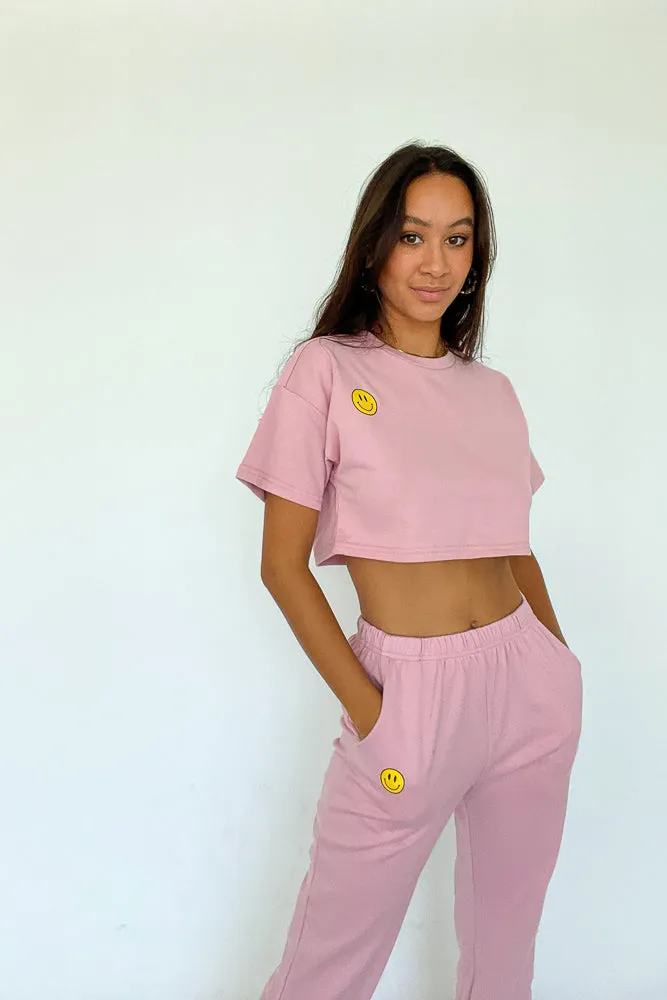 Be Happy Crop Tee