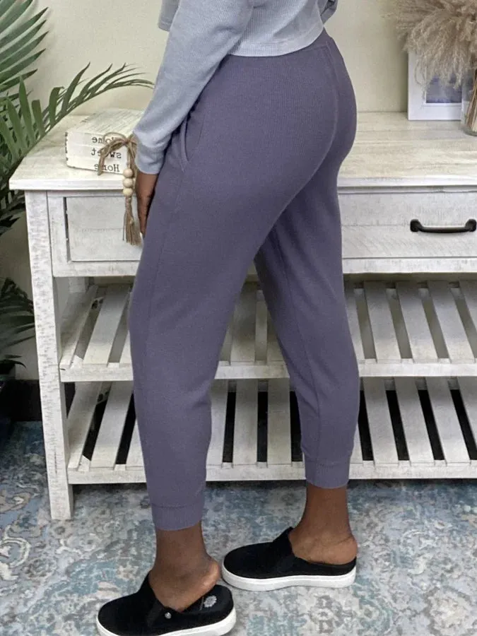 Be Still Women's Ribbed Stretch Sweatpants * Final Sale*