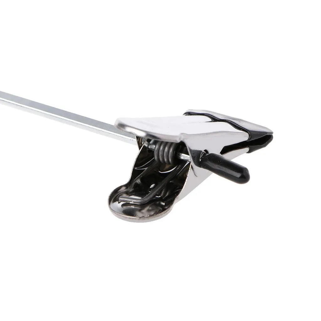 BetterM 10 Pcs Stainless Steel Pants Skirt Hangers, Trouser Stand Holder With 2 Adjustable Clips