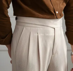 Biege Corduroy Classic Gurkha Pants by Italian Vega®