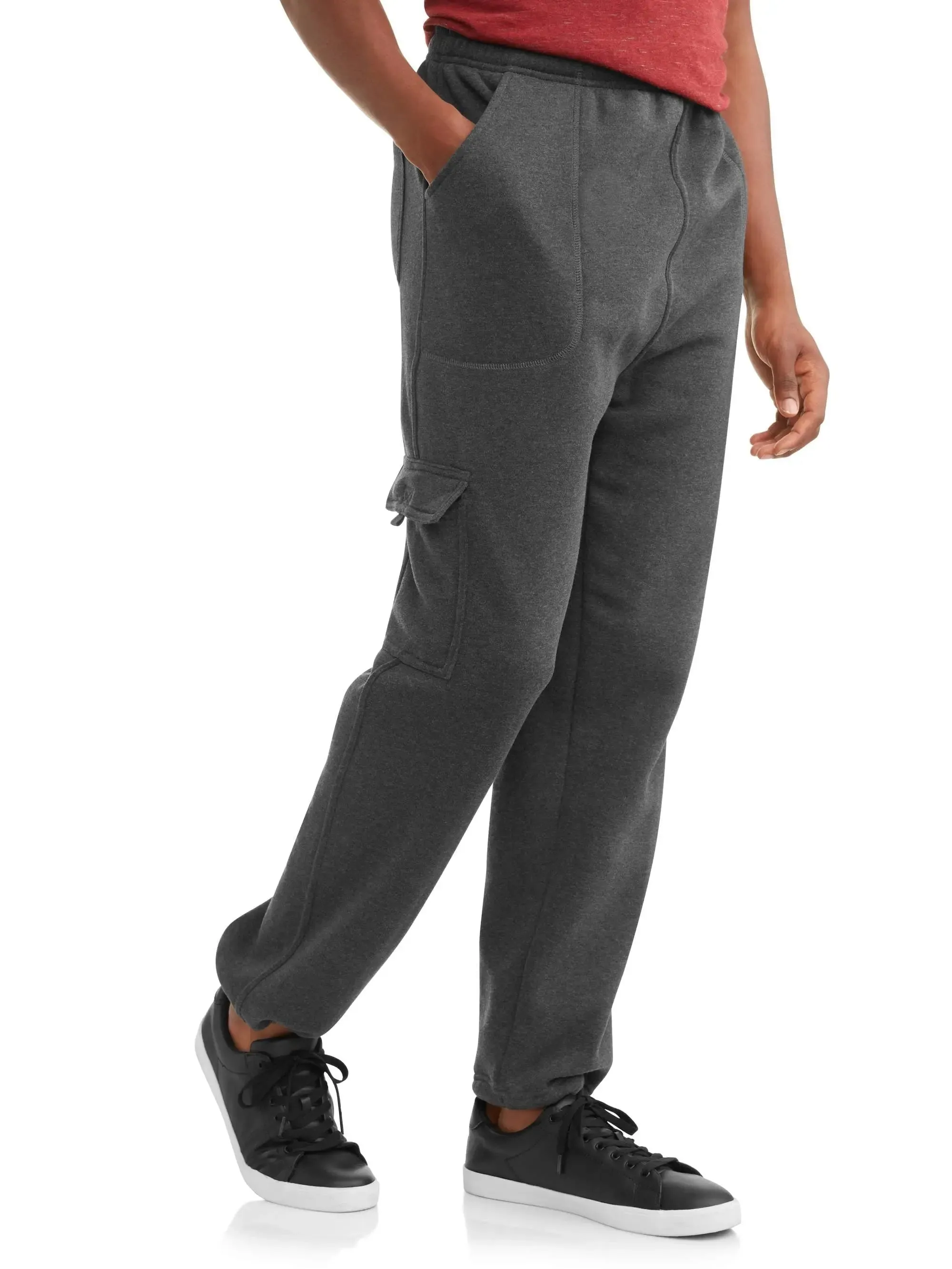 Big Men's Sweatpants with Fleece Cargo Pocket