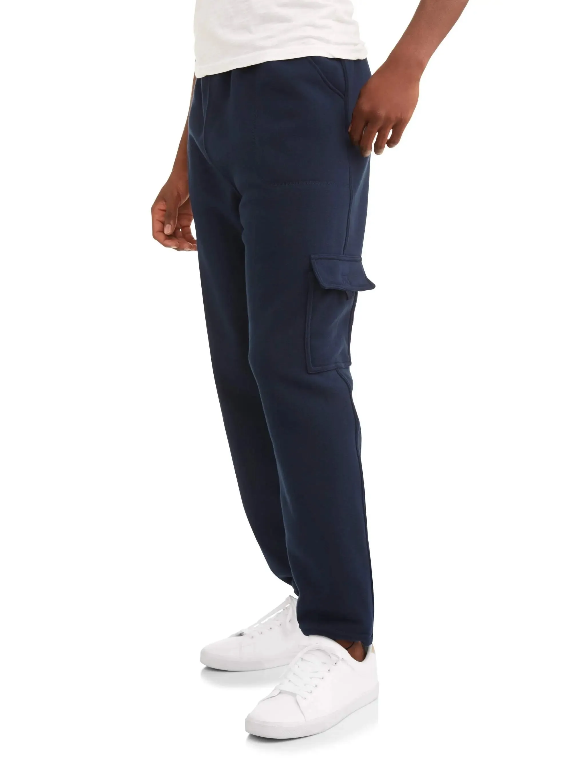 Big Men's Sweatpants with Fleece Cargo Pocket