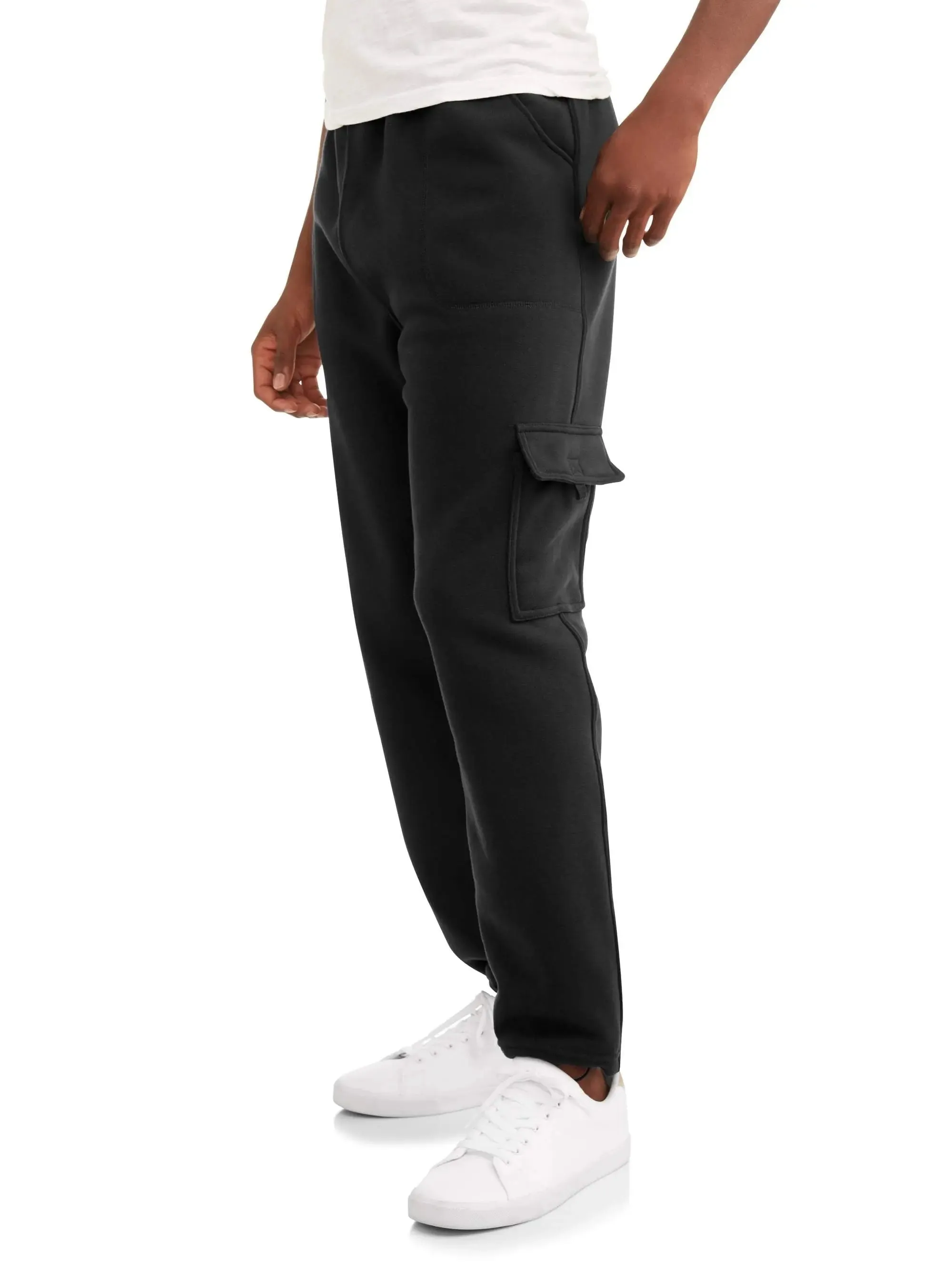 Big Men's Sweatpants with Fleece Cargo Pocket