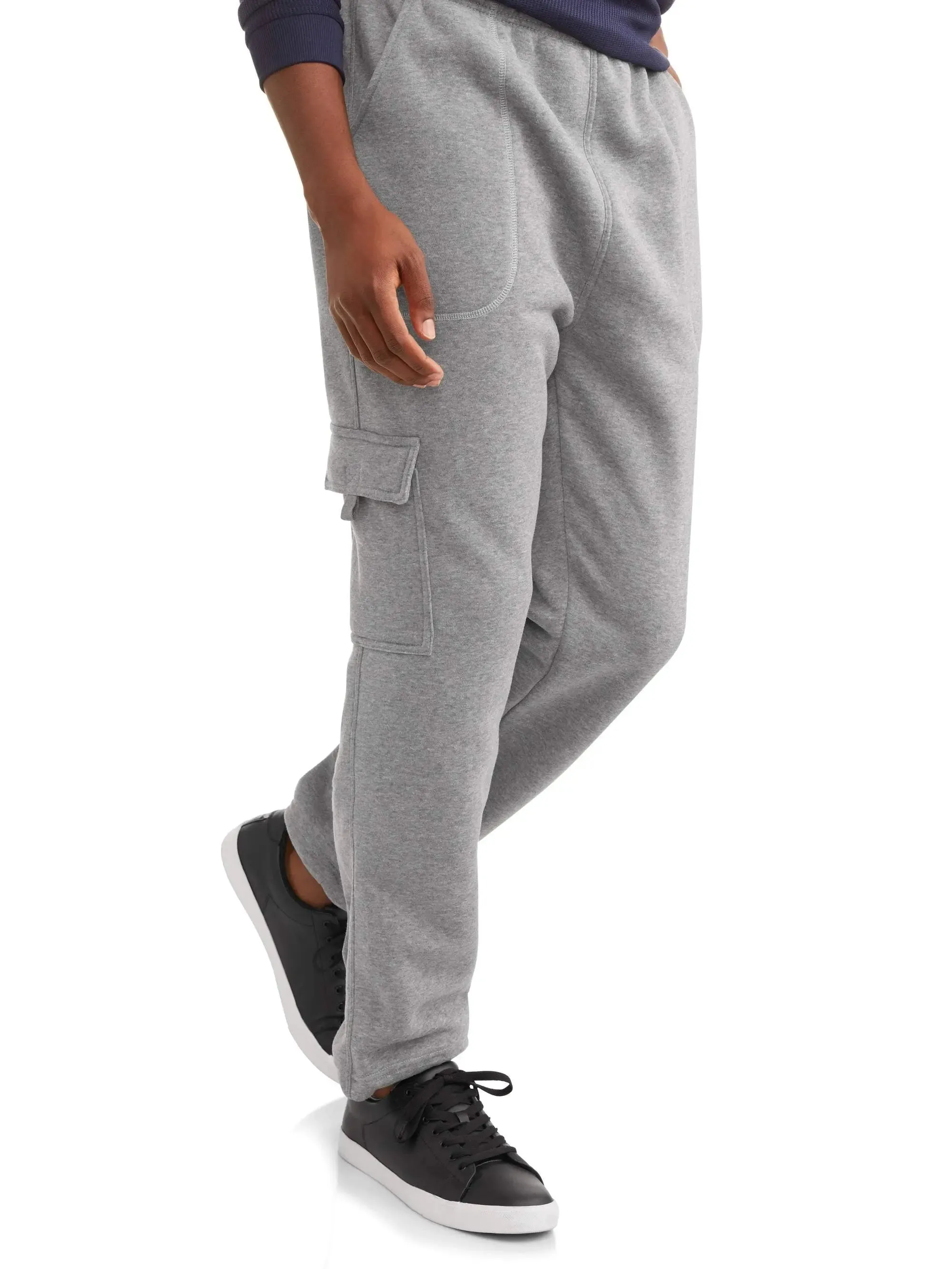 Big Men's Sweatpants with Fleece Cargo Pocket