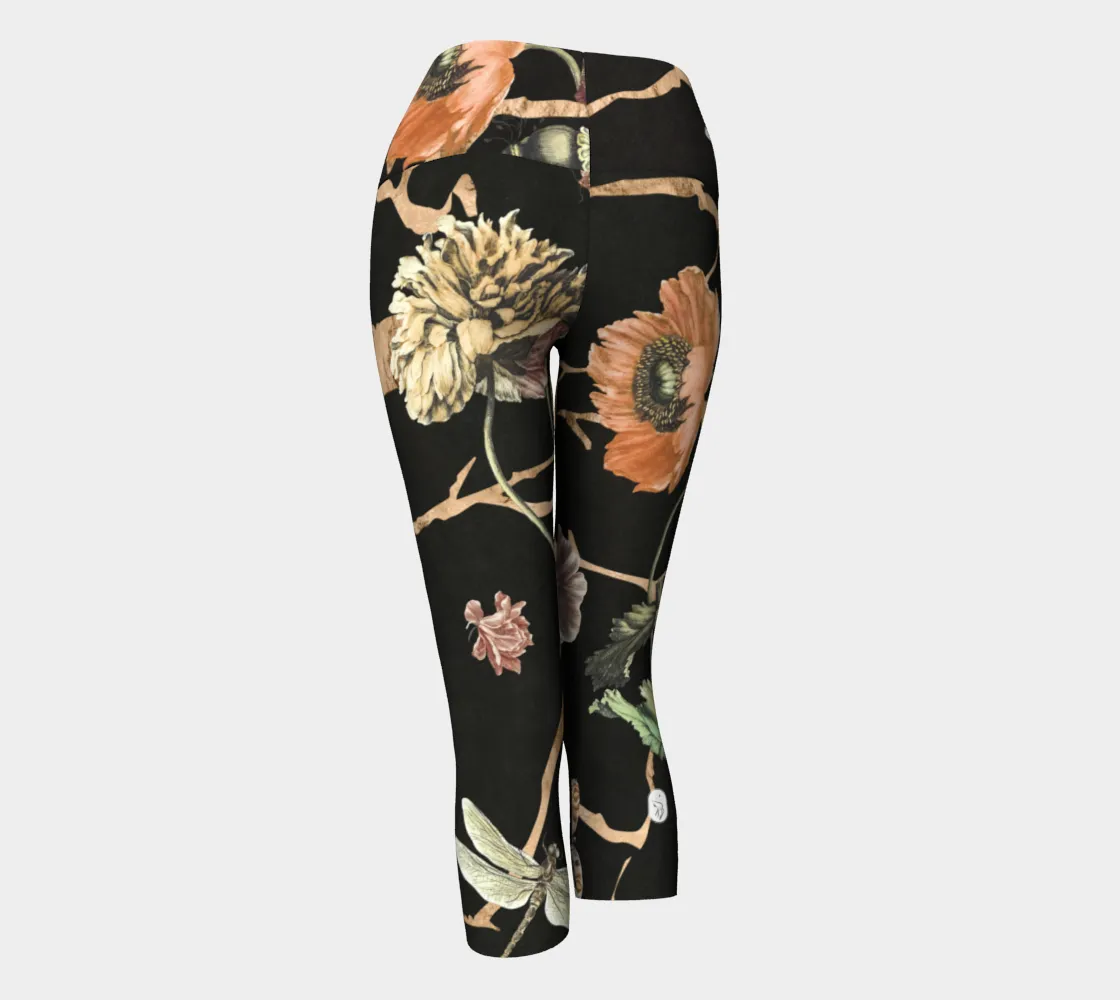 Black and Gold Capri