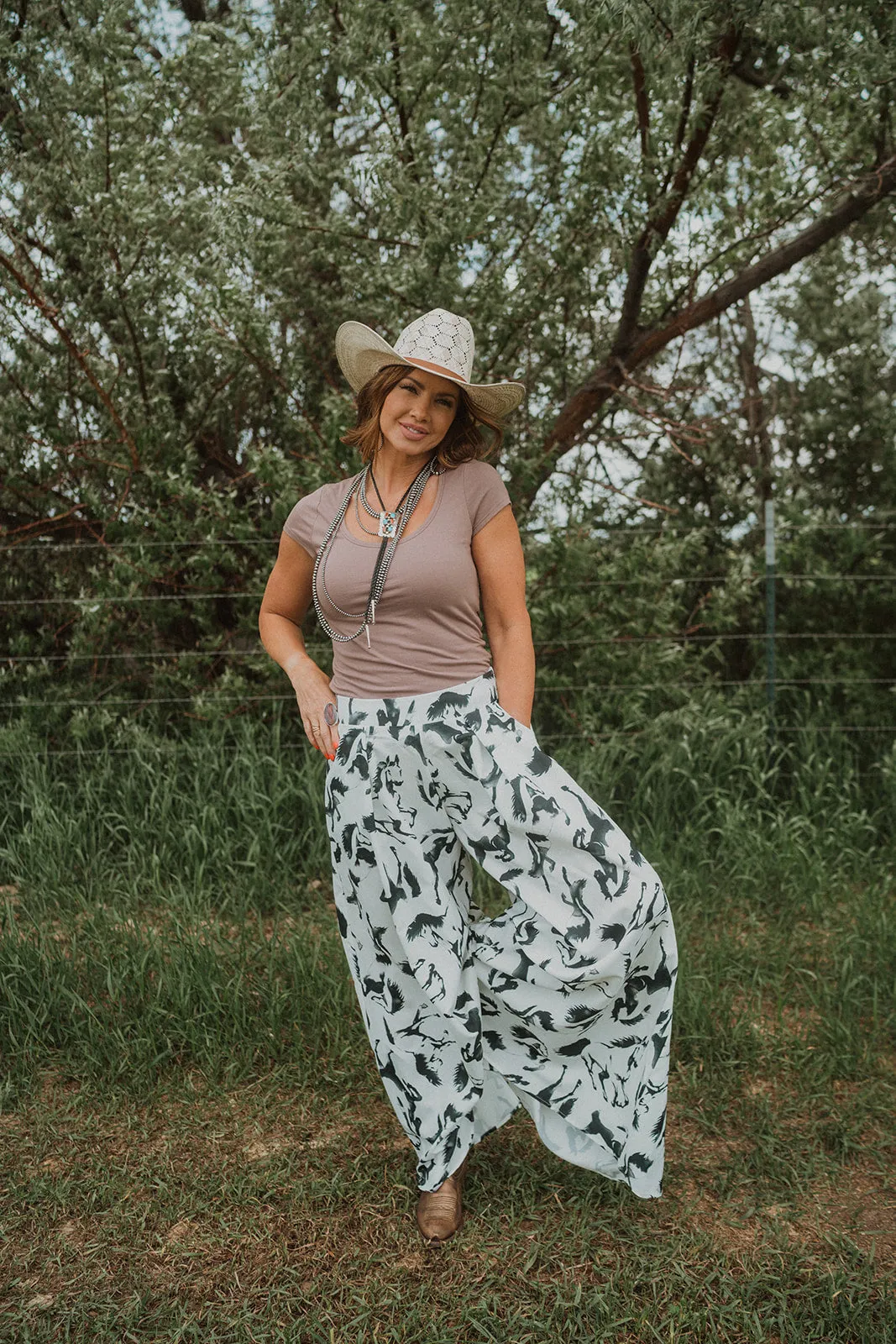 Black and White Horse Pants