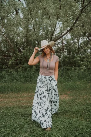 Black and White Horse Pants