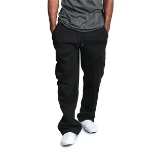Black Cargo Sweatpants Men