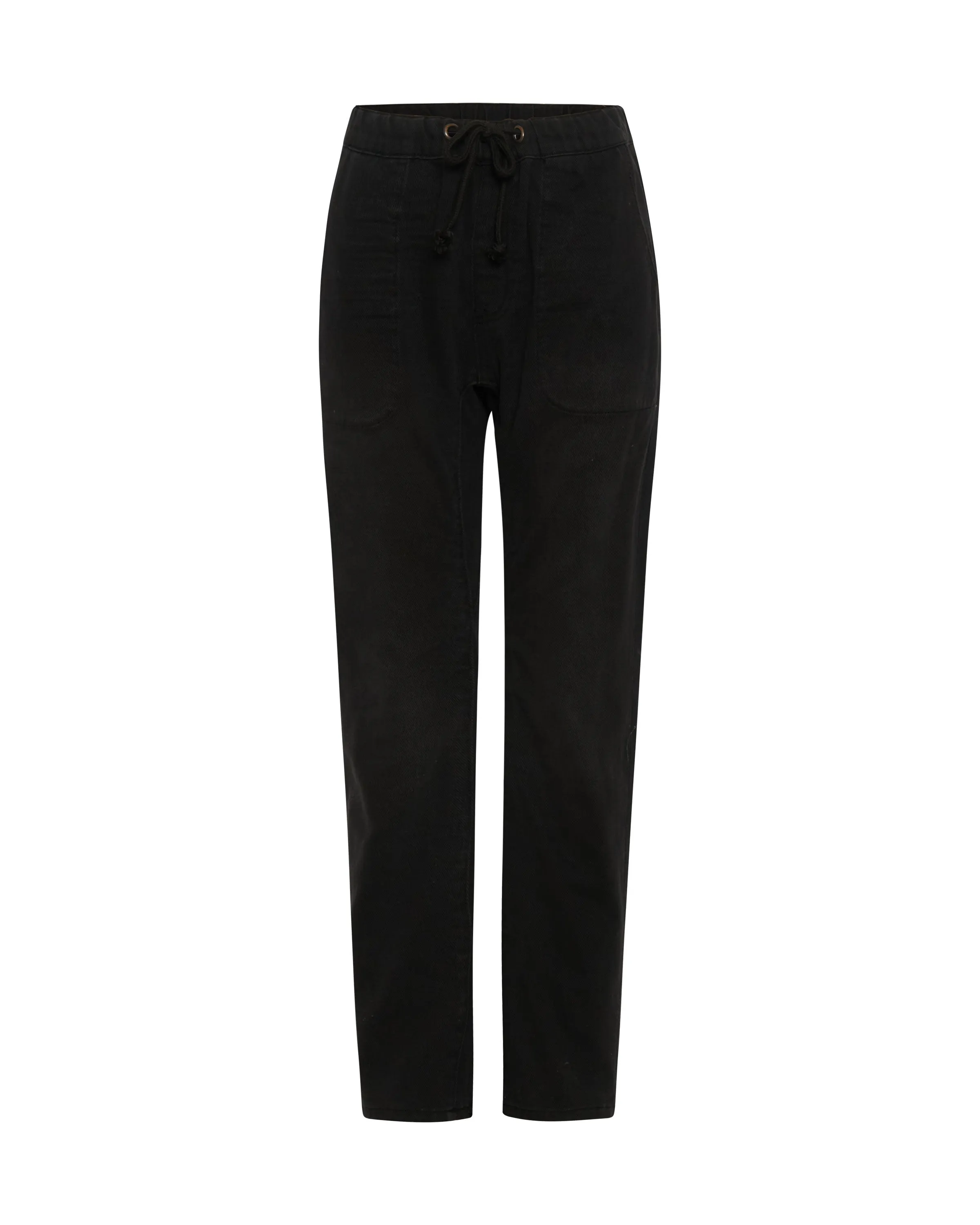 BLACK OAK SHABBIES DRAWSTRING BOYFRIEND JEANS