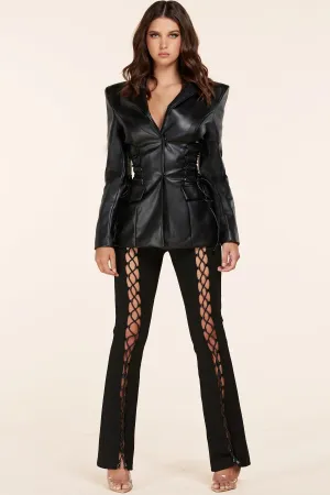 black-on-black two-piece set