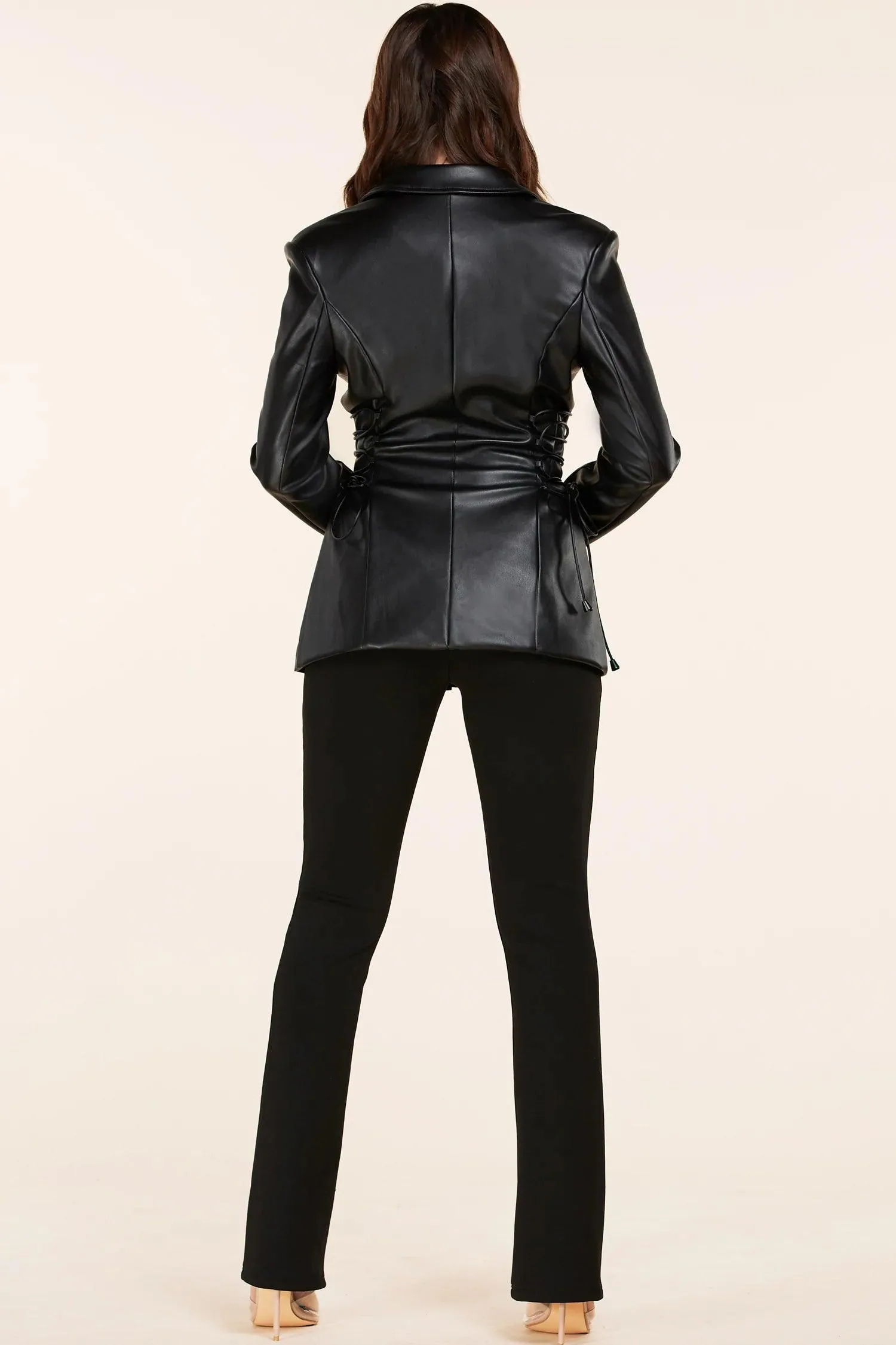 black-on-black two-piece set