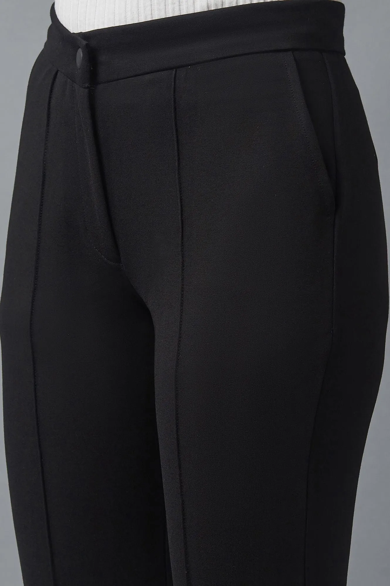 Black Pintuck Trousers