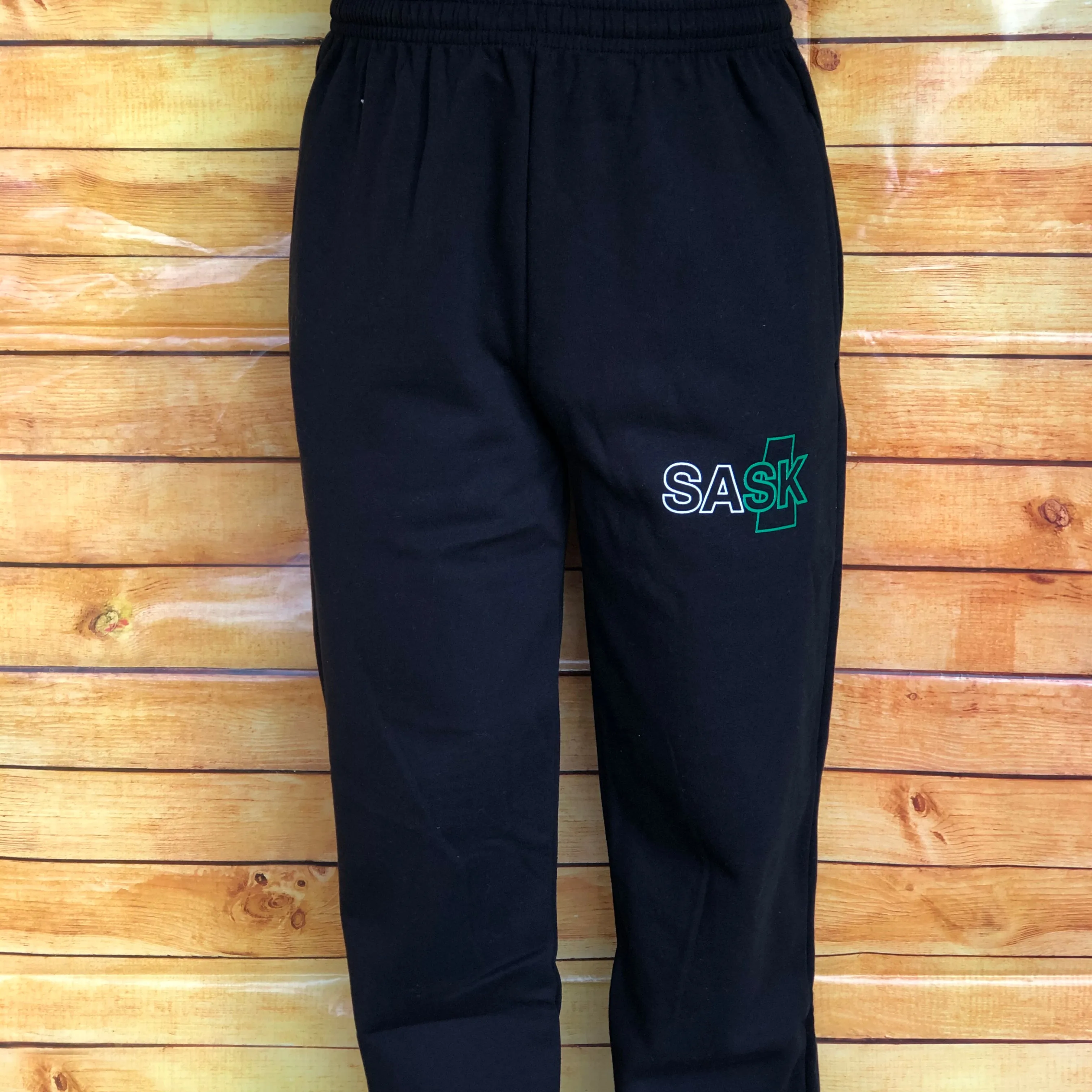 Black SASK Sweatpants Straight Leg