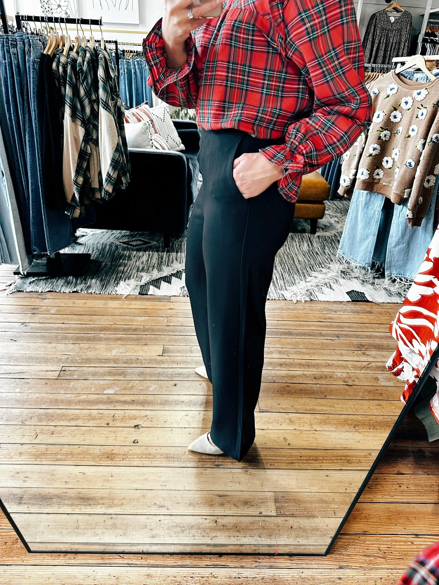 Black Wide Leg Dress Pant