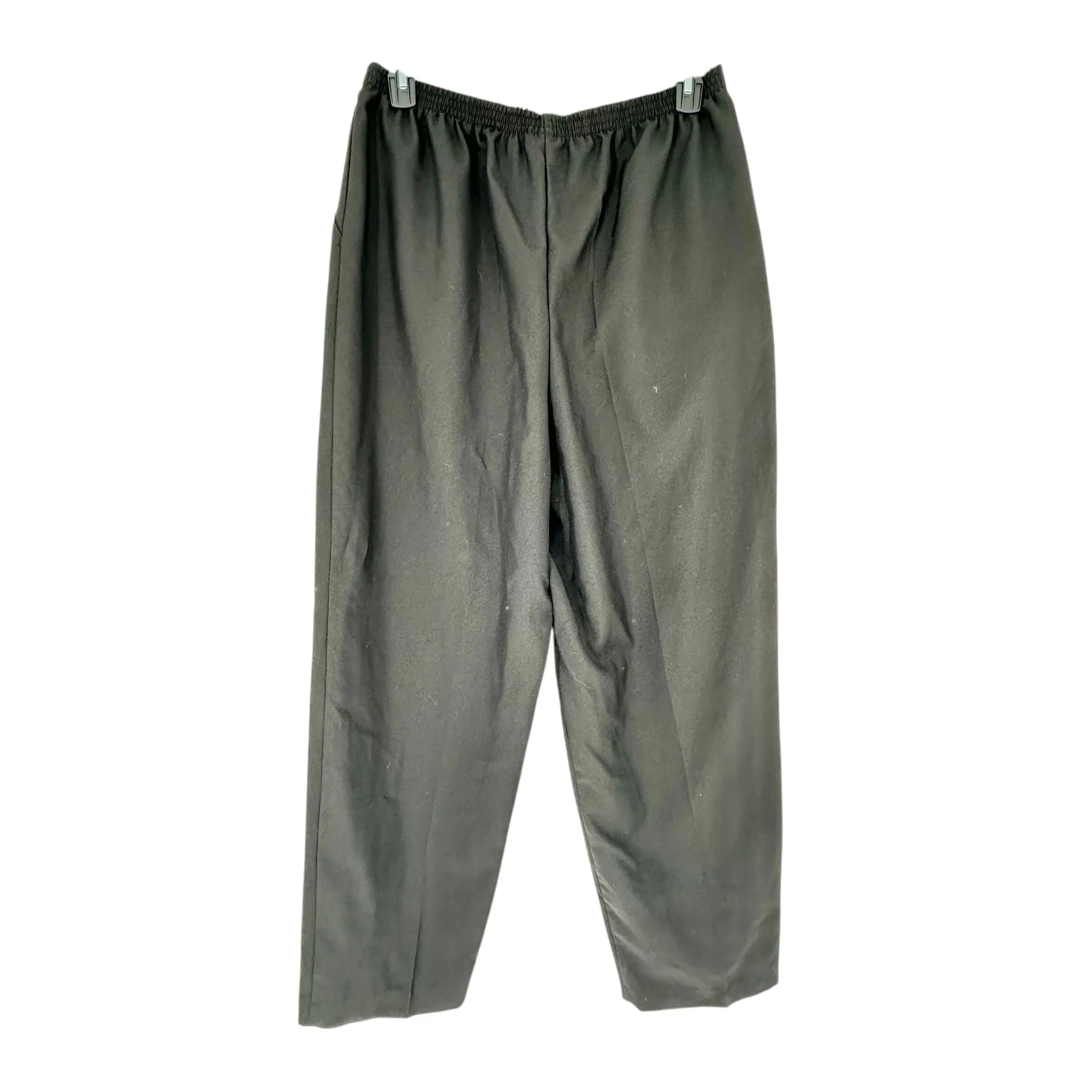 Blair Elastic Waist Pants Womens 18W Black Slit Pockets Comfortable Polyester