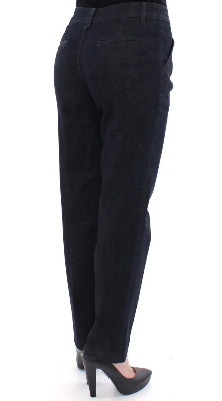 Blue Cotton Regular Fit Jeans Pants