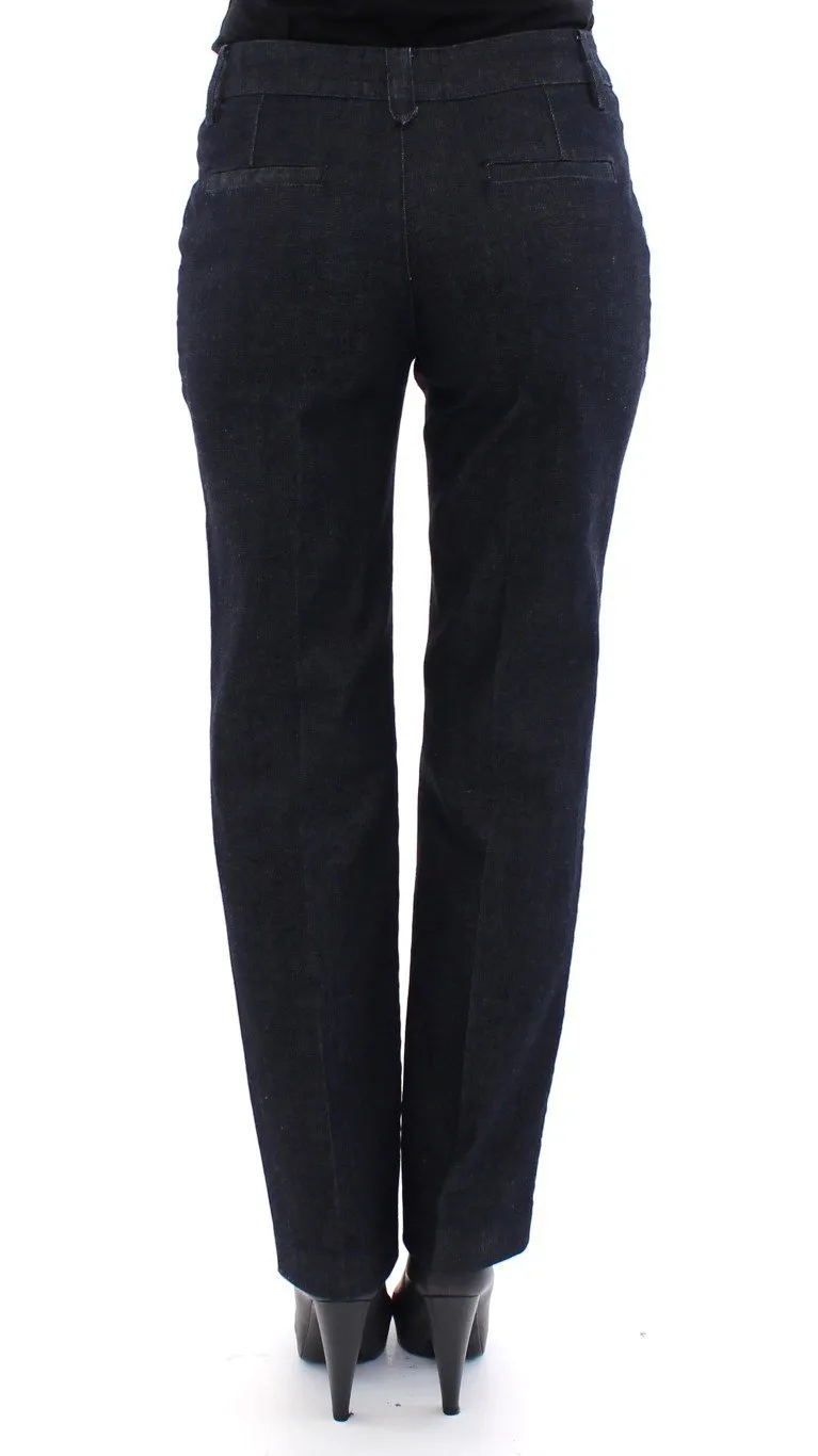 Blue Cotton Regular Fit Jeans Pants