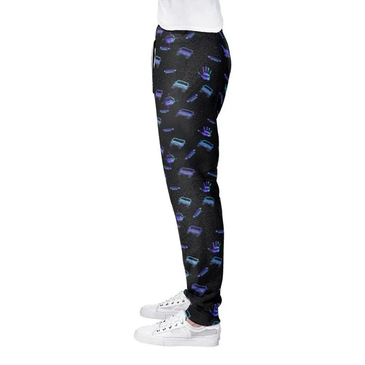 Blue  Jeeper All-Over Print men's joggers sweatpants