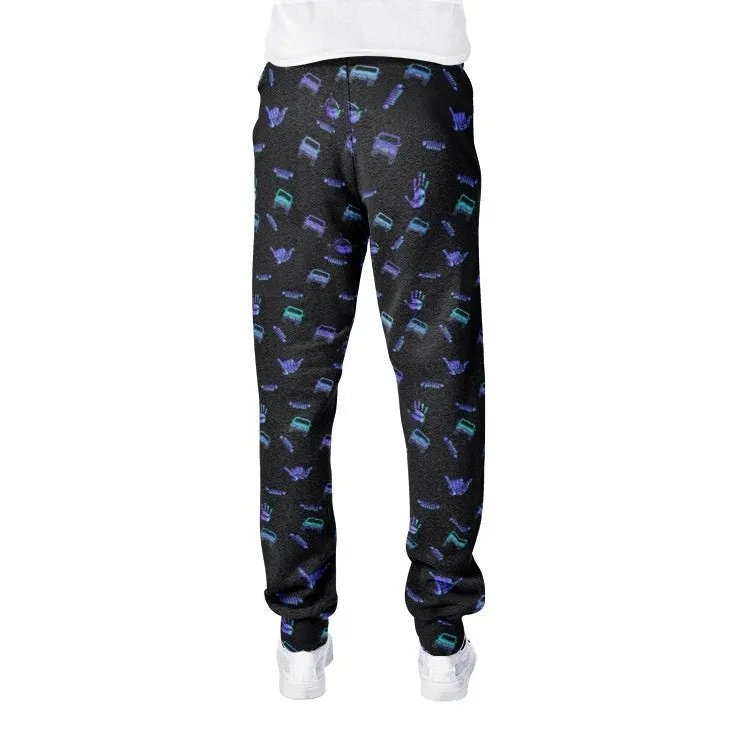 Blue  Jeeper All-Over Print men's joggers sweatpants