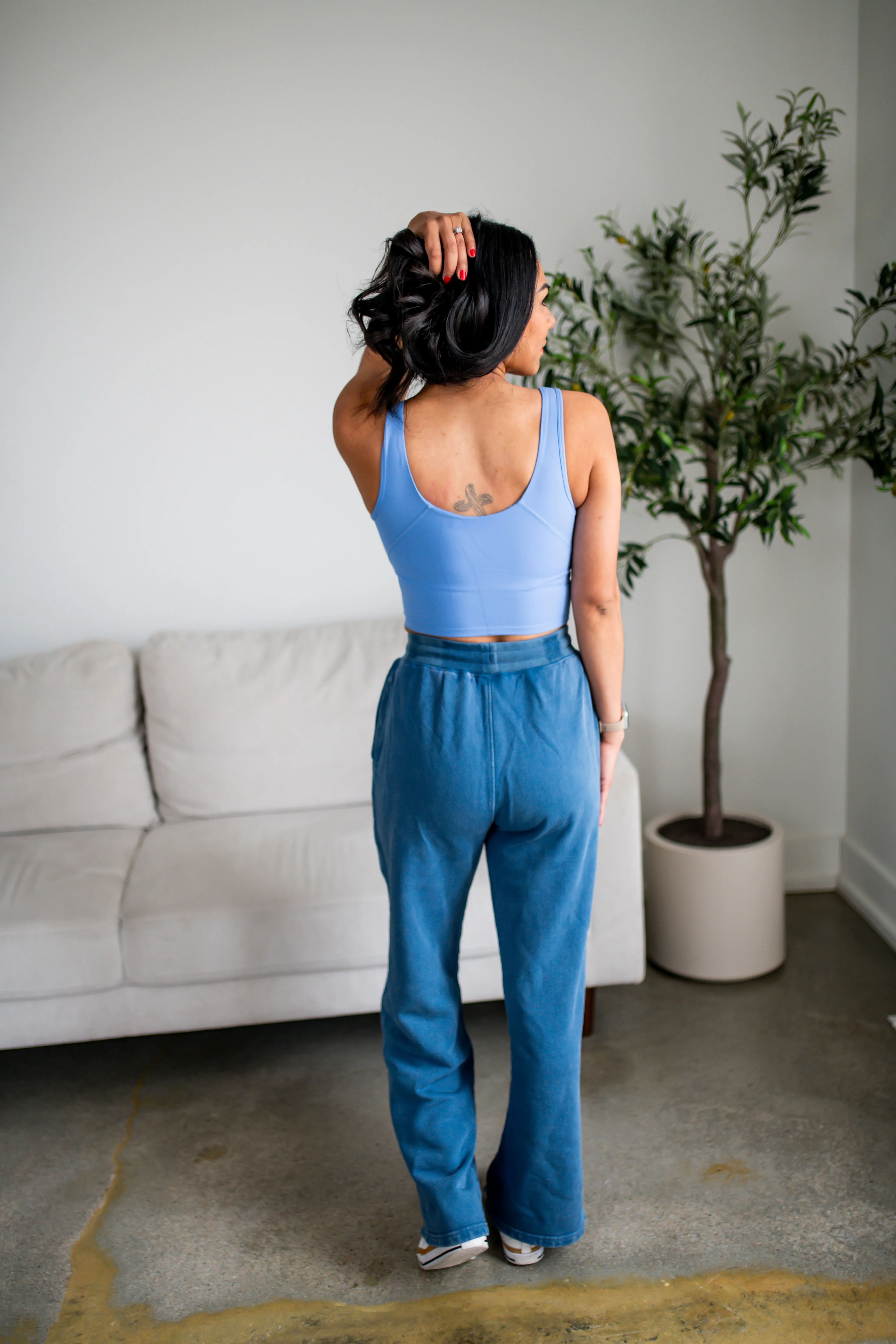 Blue Mineral Wash Sweatpants