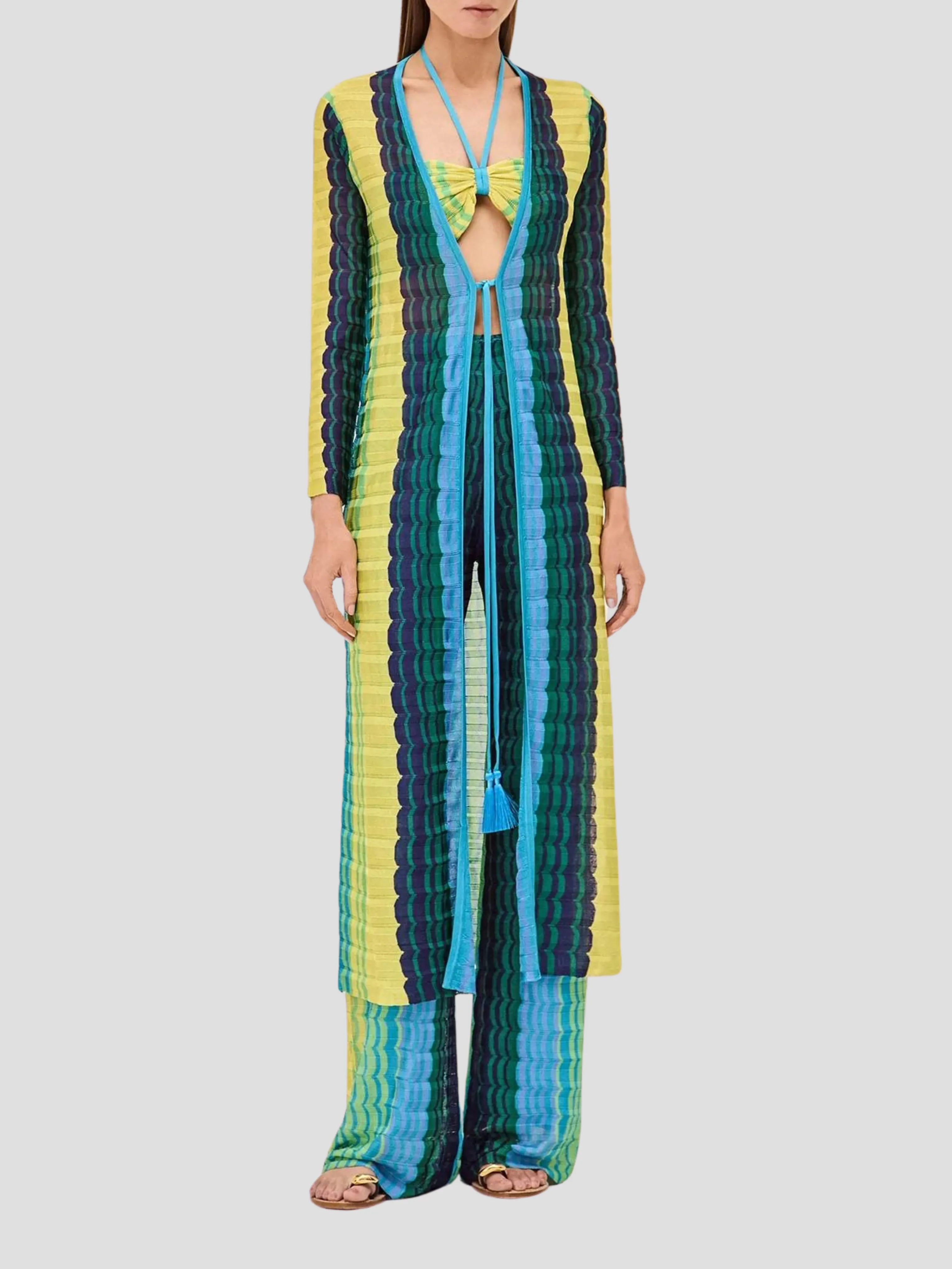 Blue Multi Retti Robe