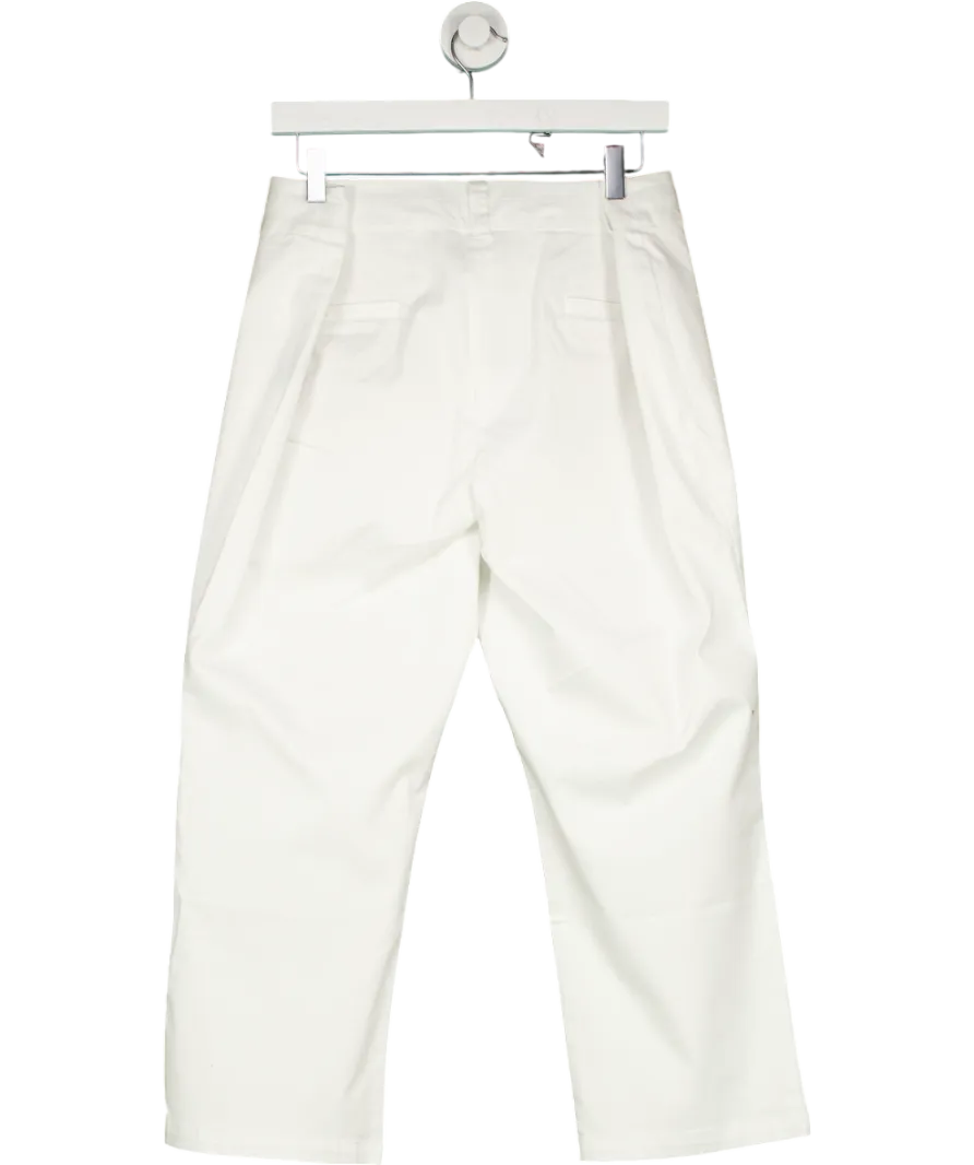 Boden White Cotton Capri Trouser UK 20