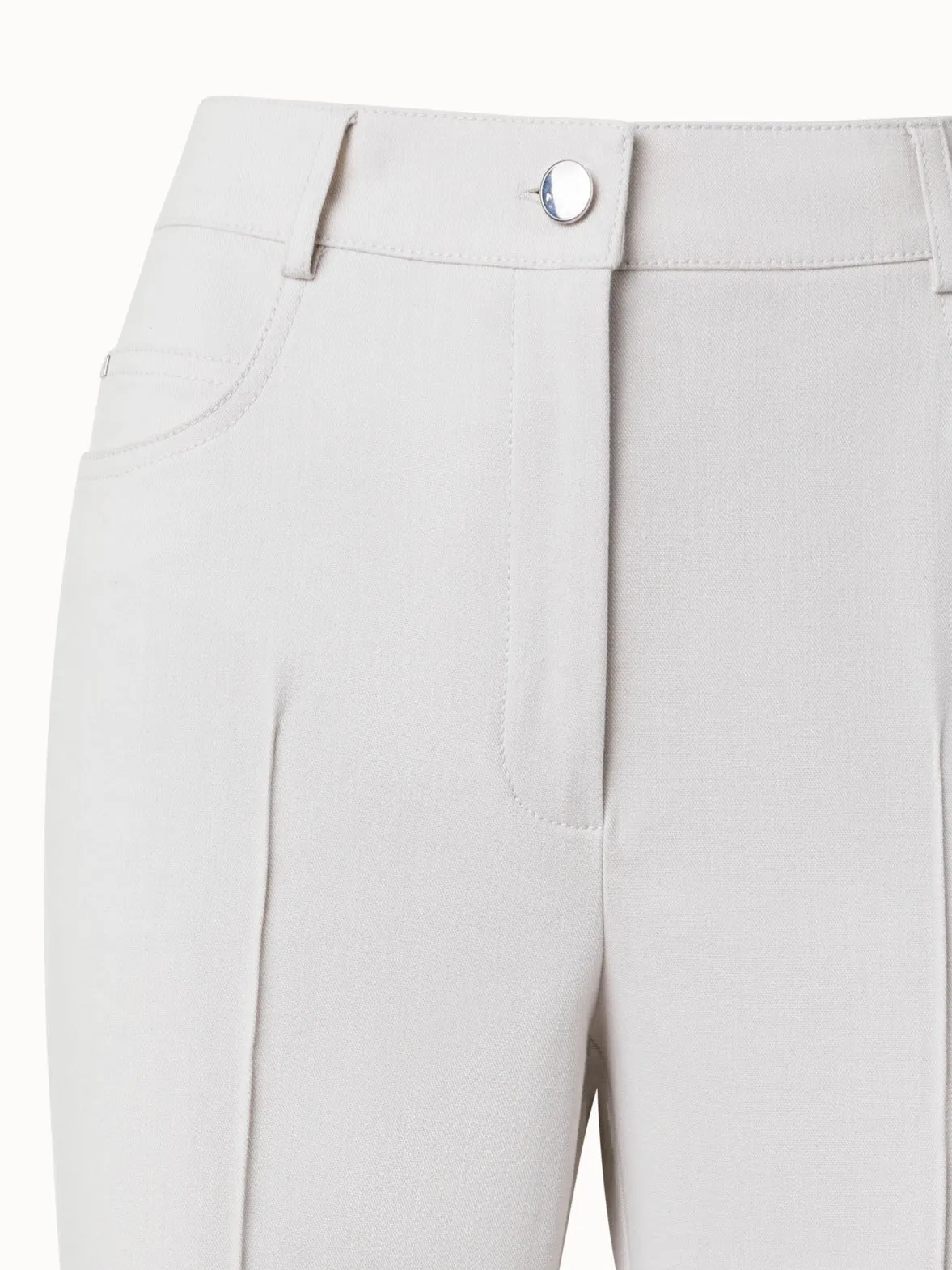 Bootcut Cotton Denim Stretch Pants