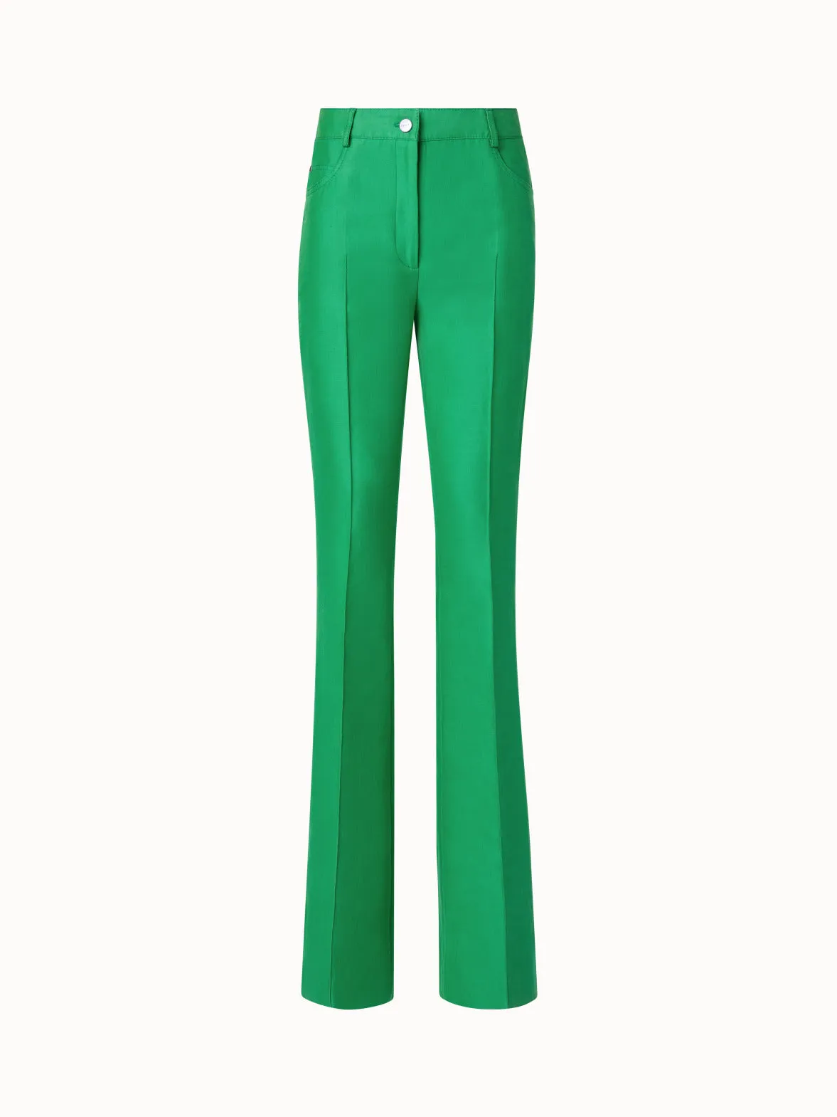 Bootcut Cotton Denim Stretch Pants