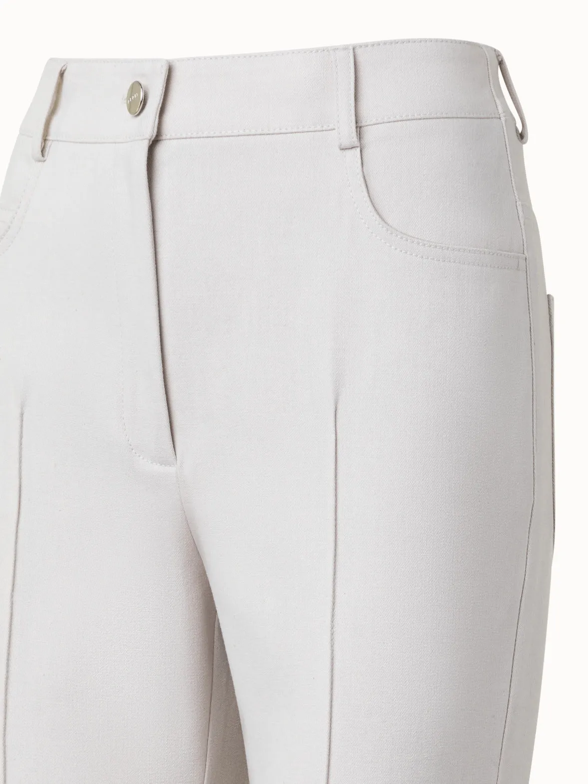 Bootcut Cotton Denim Stretch Pants