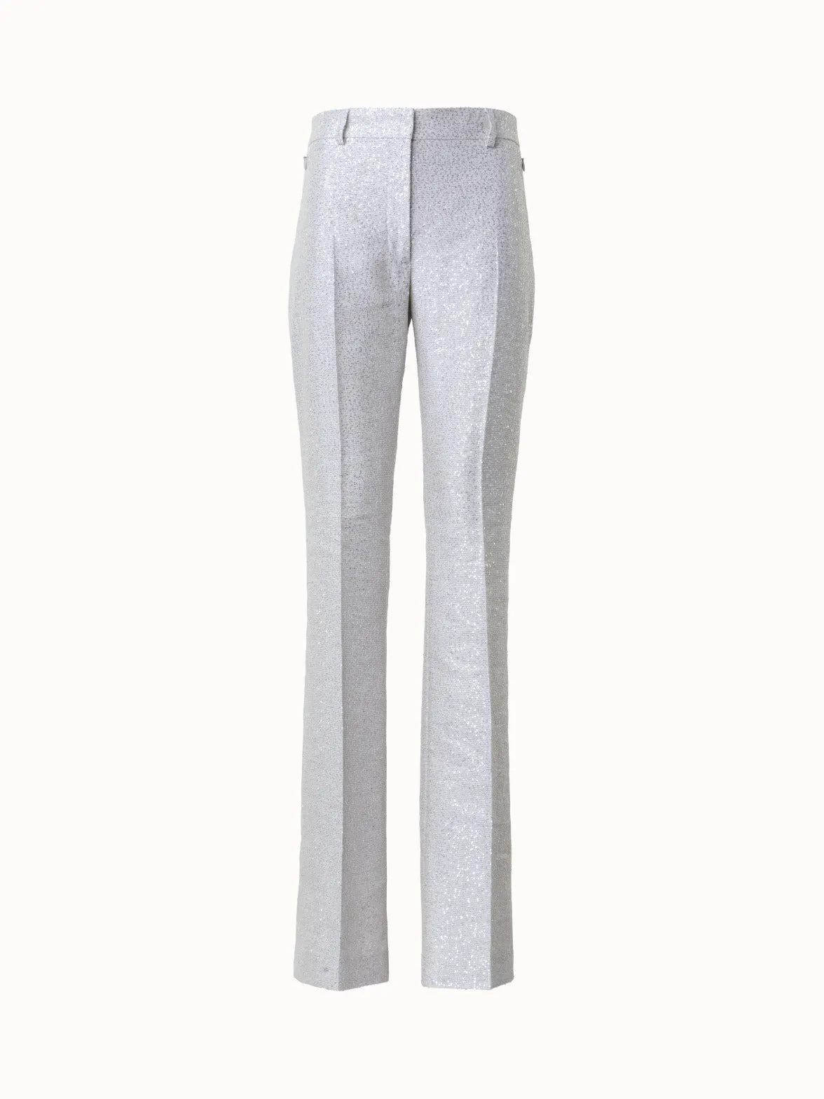 Bootcut Sequins Linen Blend Pants