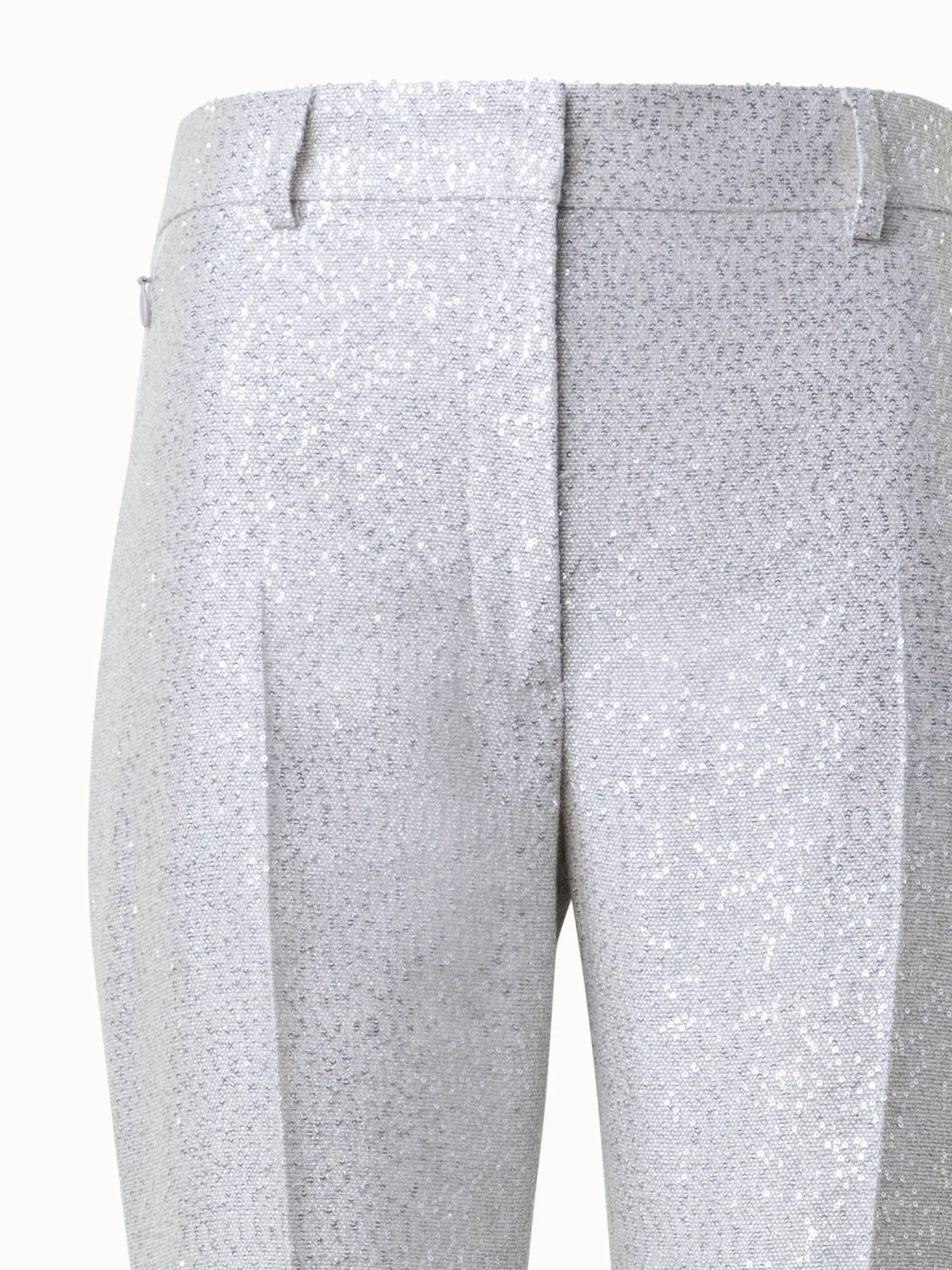 Bootcut Sequins Linen Blend Pants