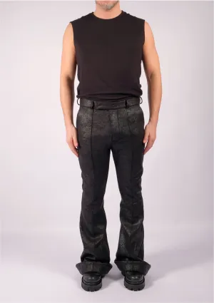 Bootcut Slim Leather Effect Trousers