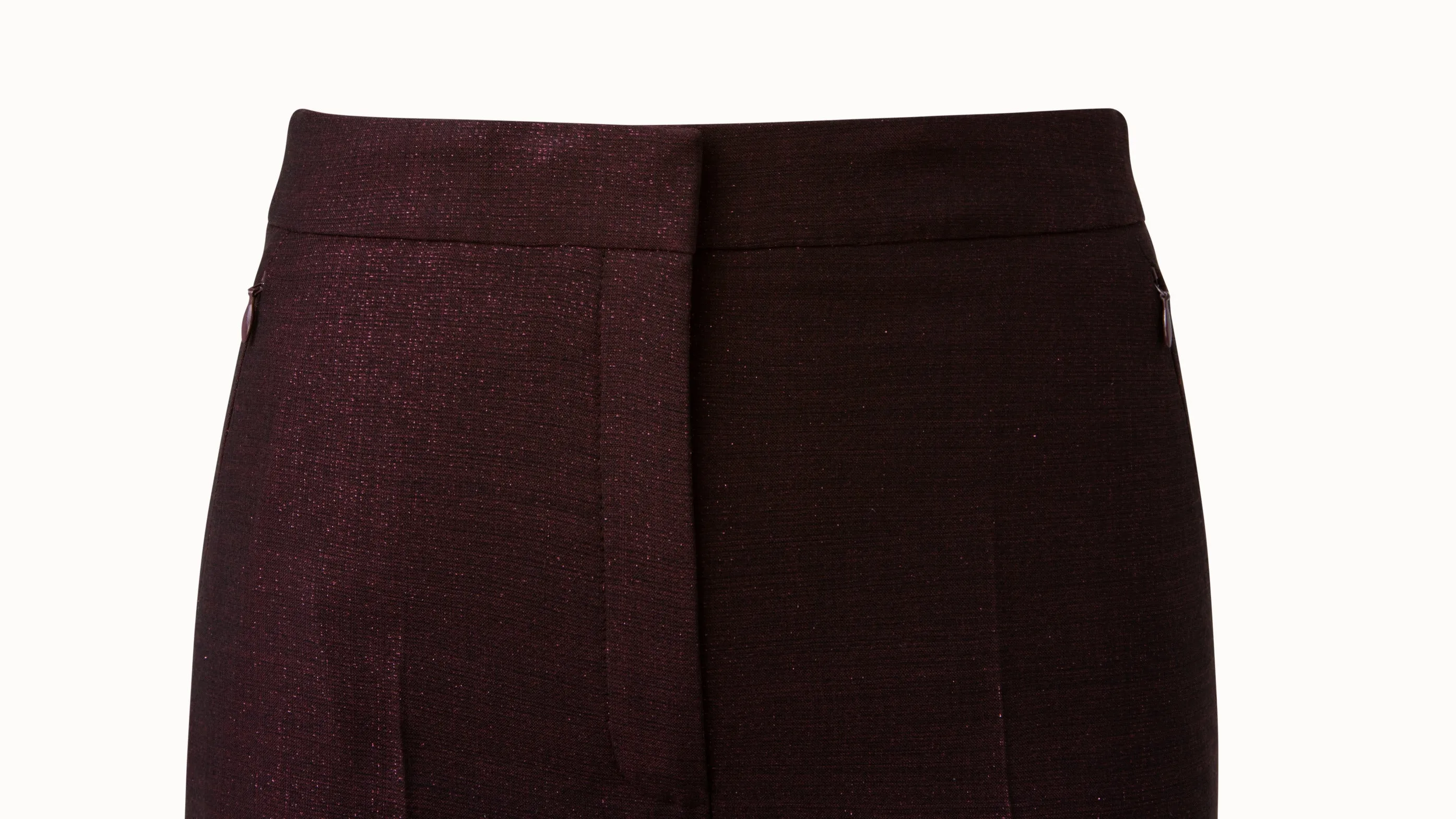 Bootcut Wool Lurex Double-Face Pants