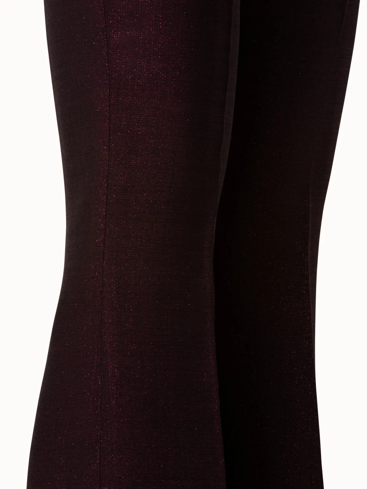 Bootcut Wool Lurex Double-Face Pants