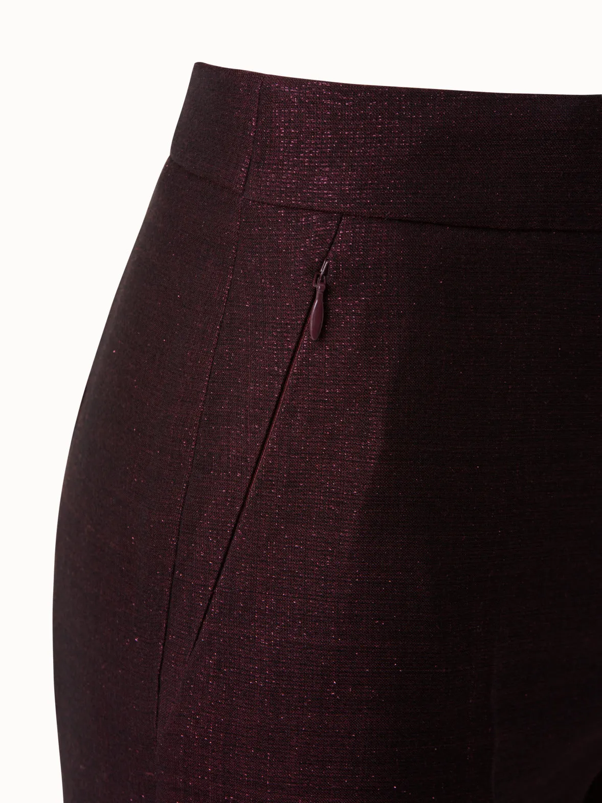Bootcut Wool Lurex Double-Face Pants