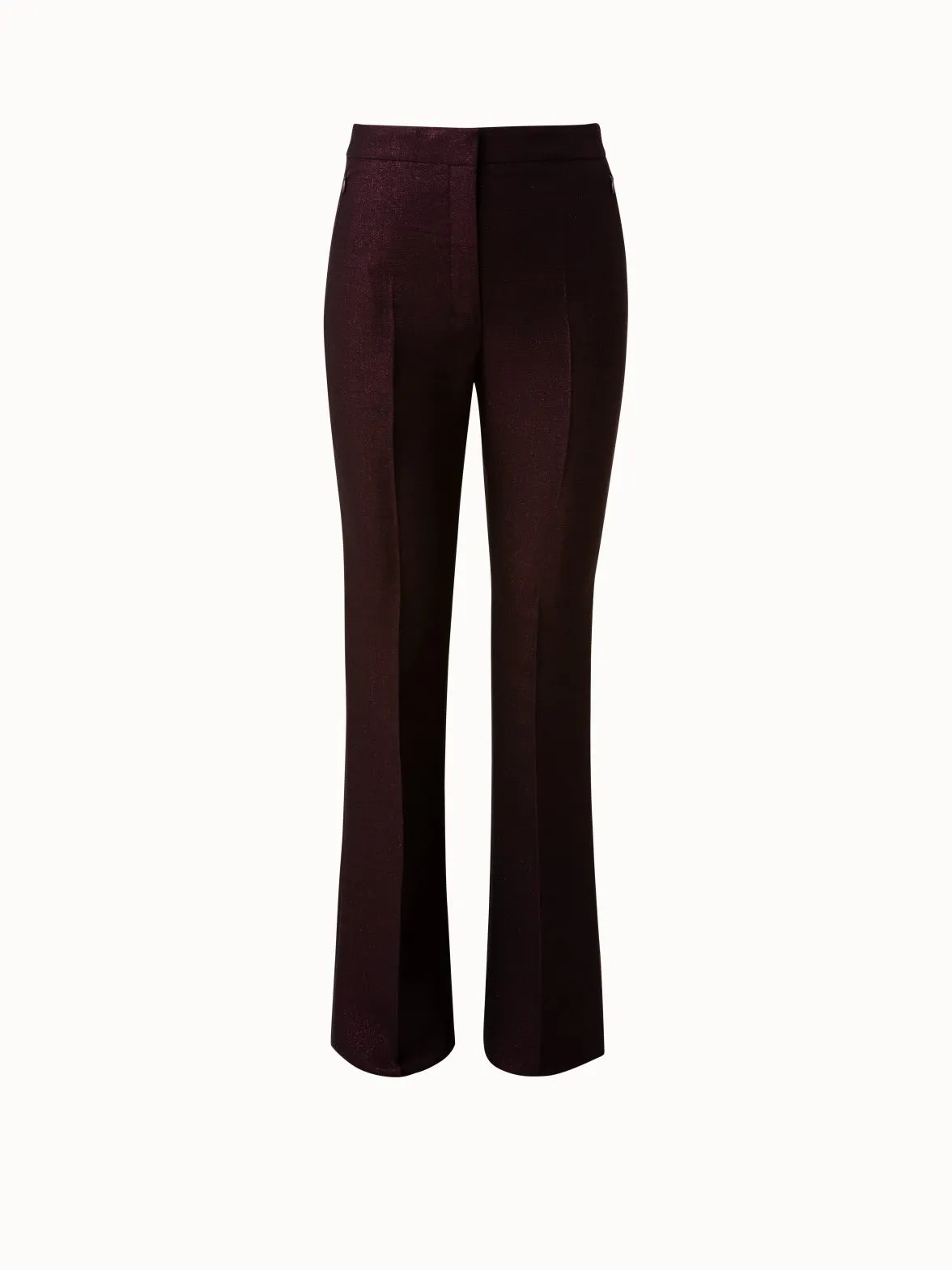 Bootcut Wool Lurex Double-Face Pants
