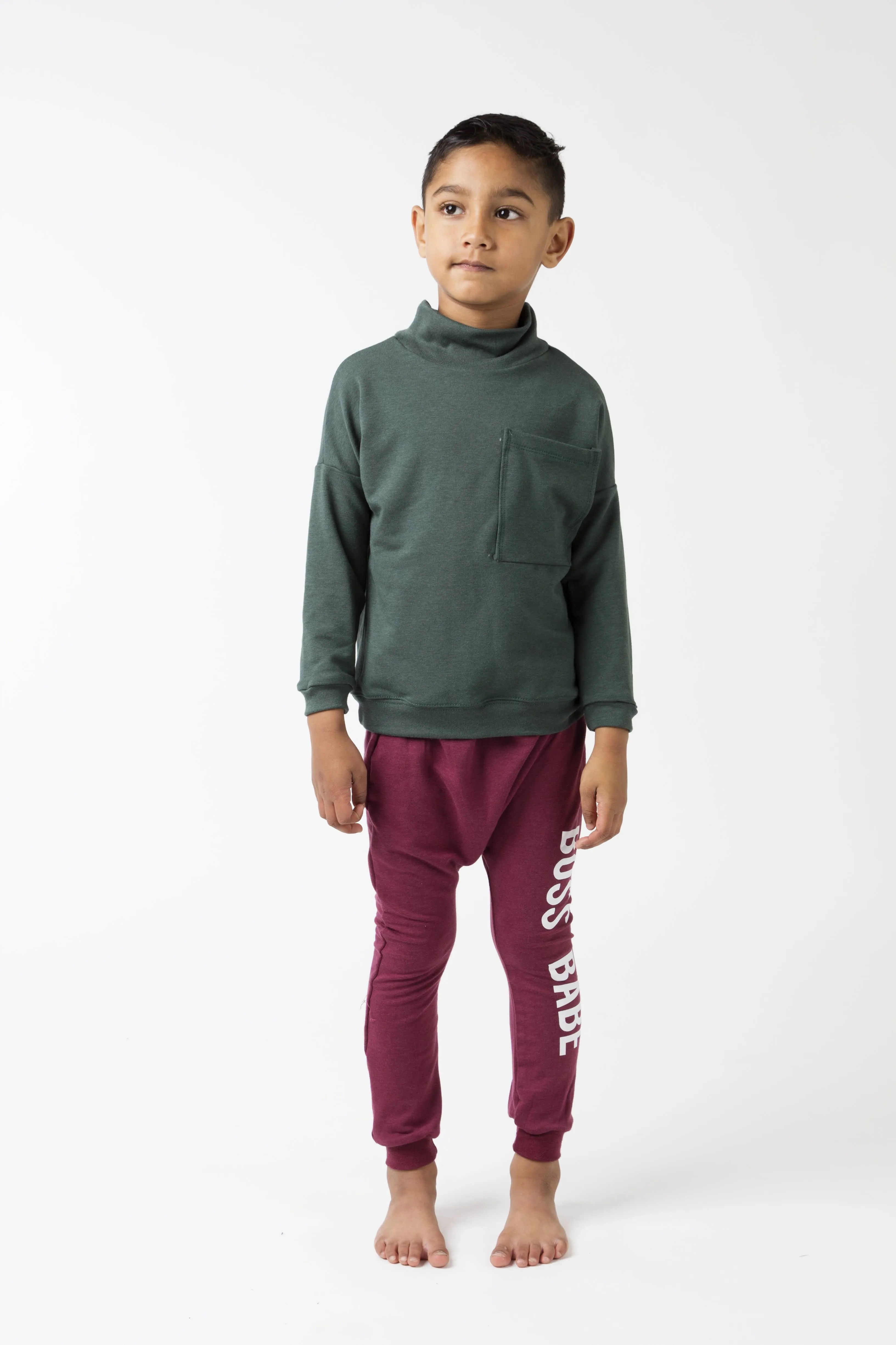 Boss Babe Harems - Burgundy (12-24m) FINAL SALE*