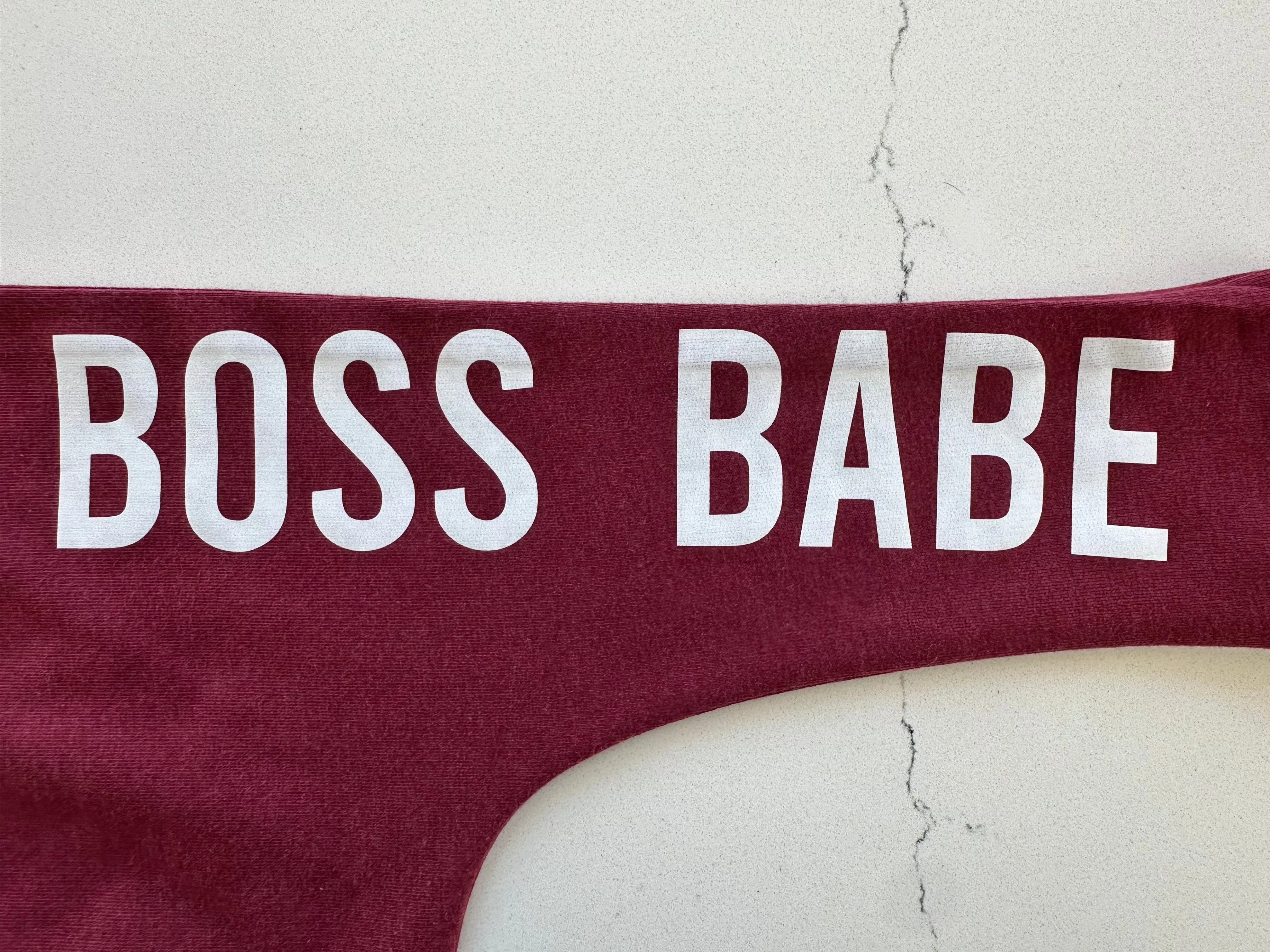 Boss Babe Harems - Burgundy (12-24m) FINAL SALE*