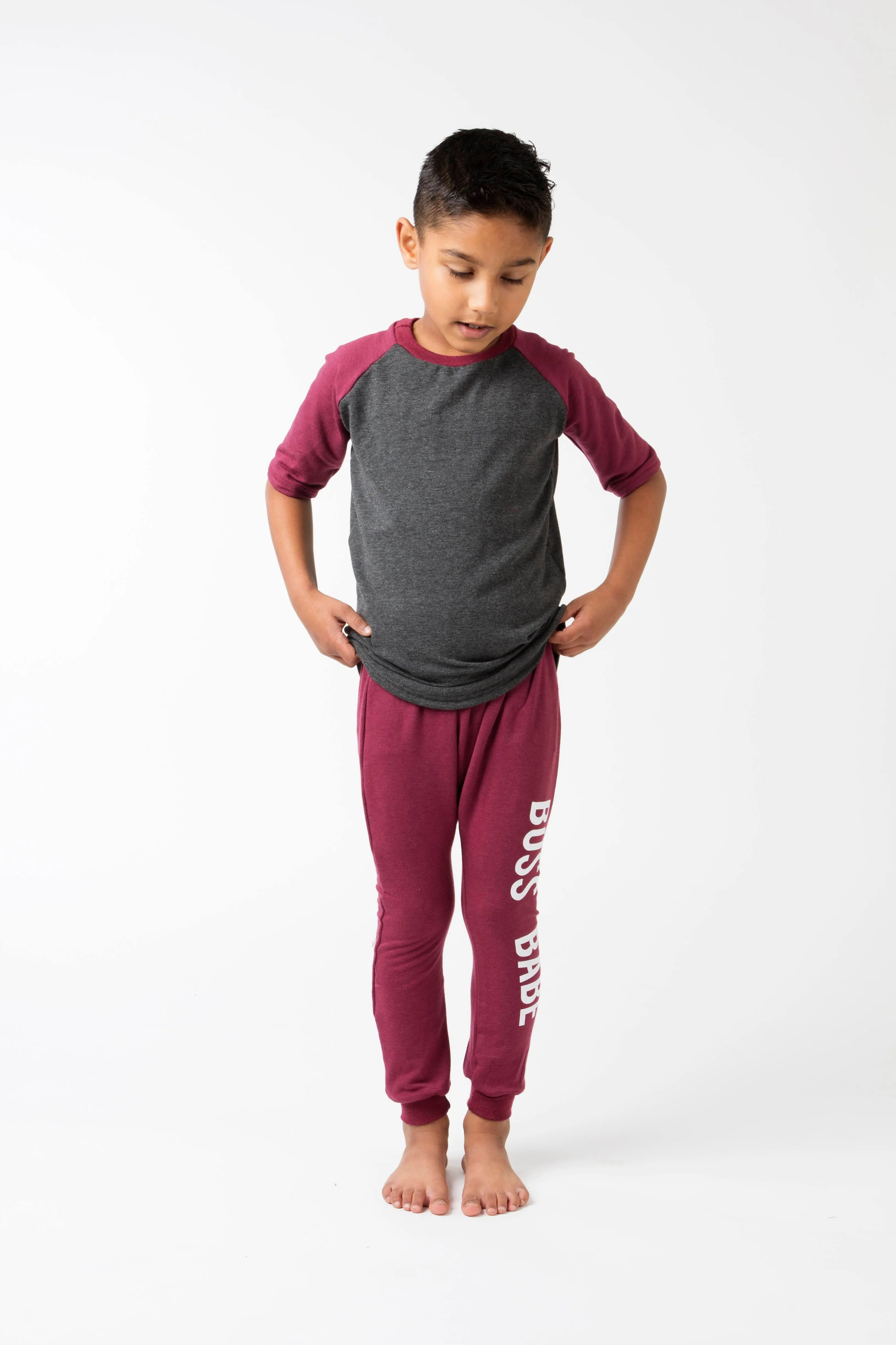 Boss Babe Harems - Burgundy (12-24m) FINAL SALE*
